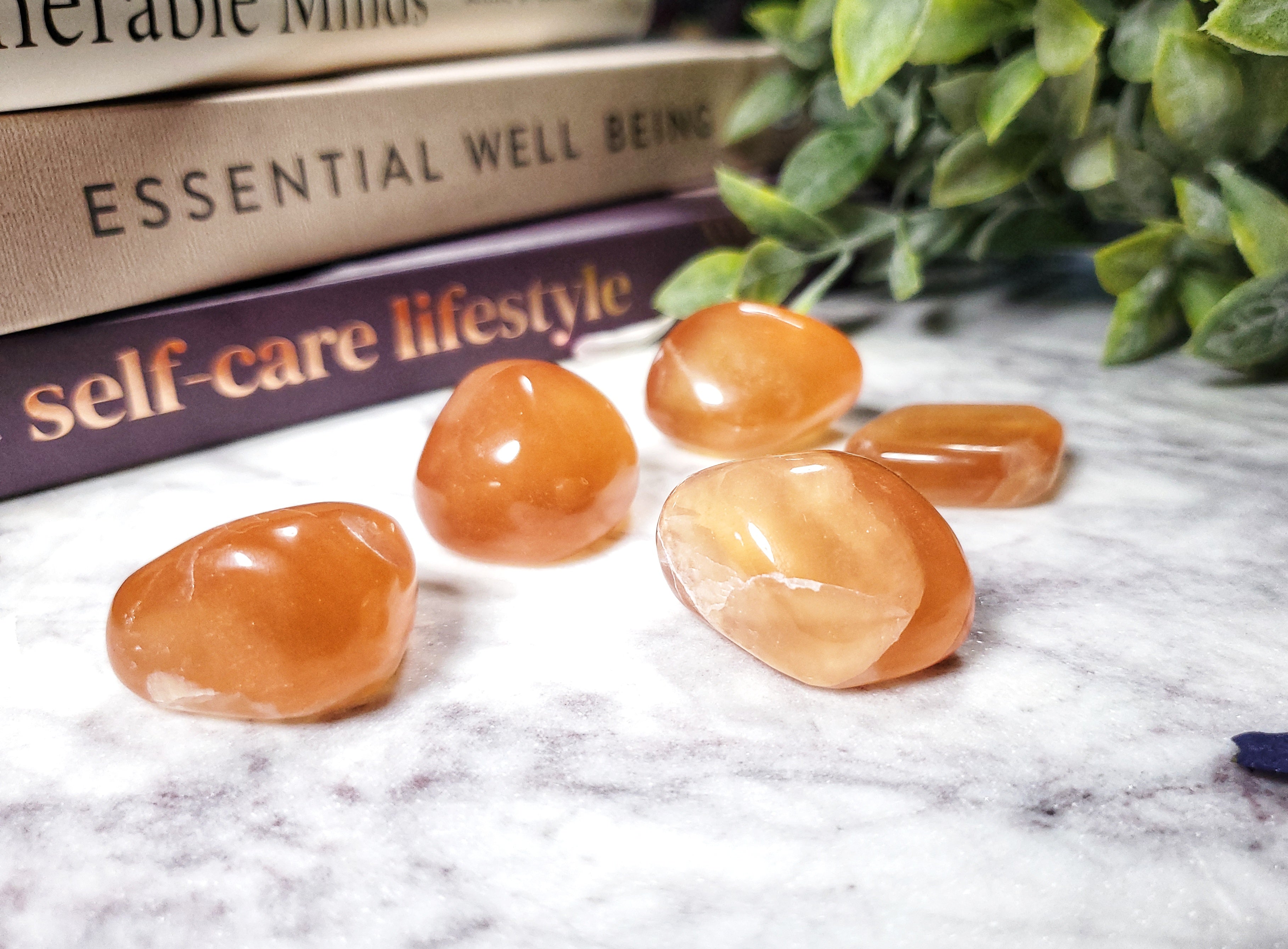 Tumbled Honey Calcite