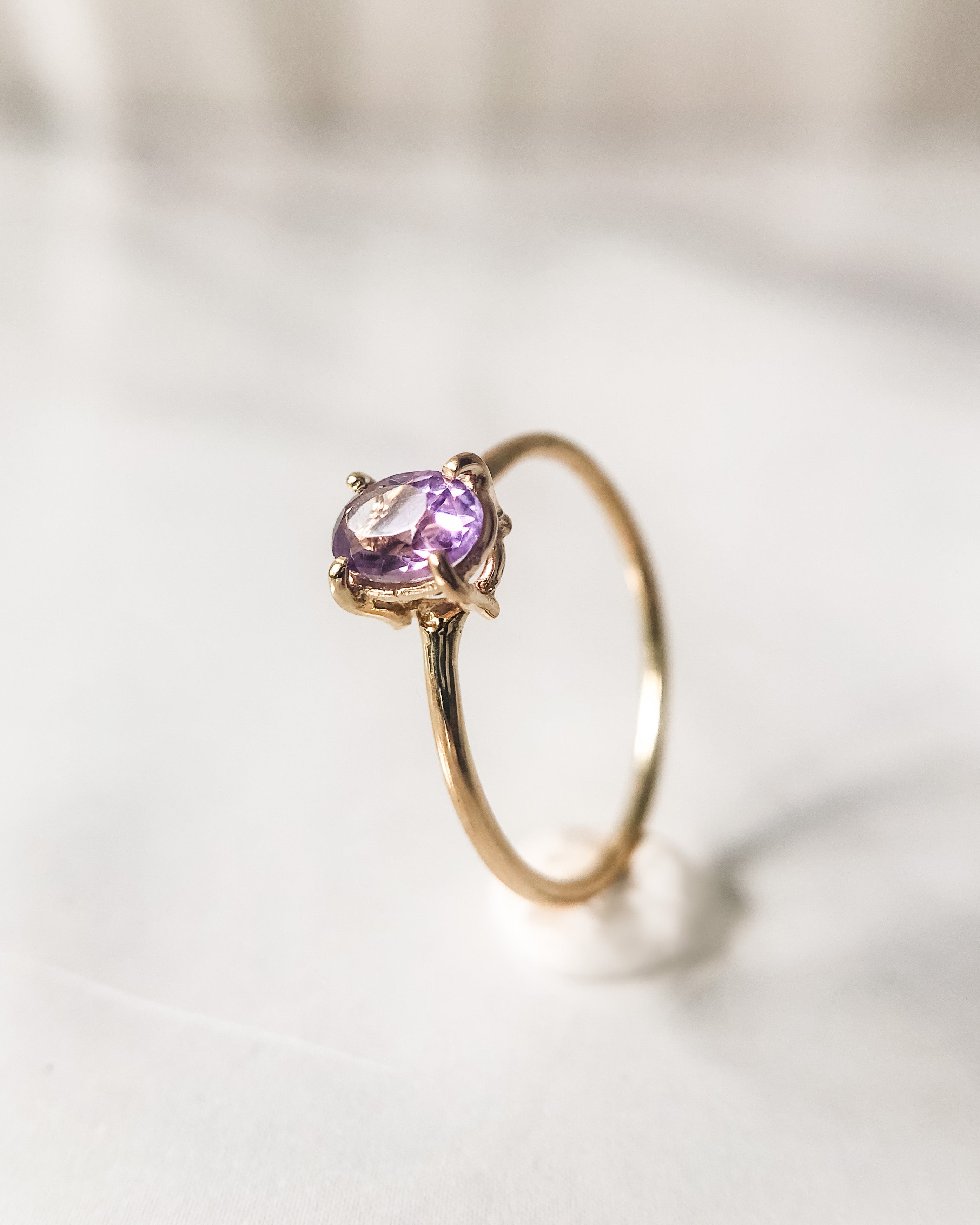 14K Gold Vermeil Amethyst Ring