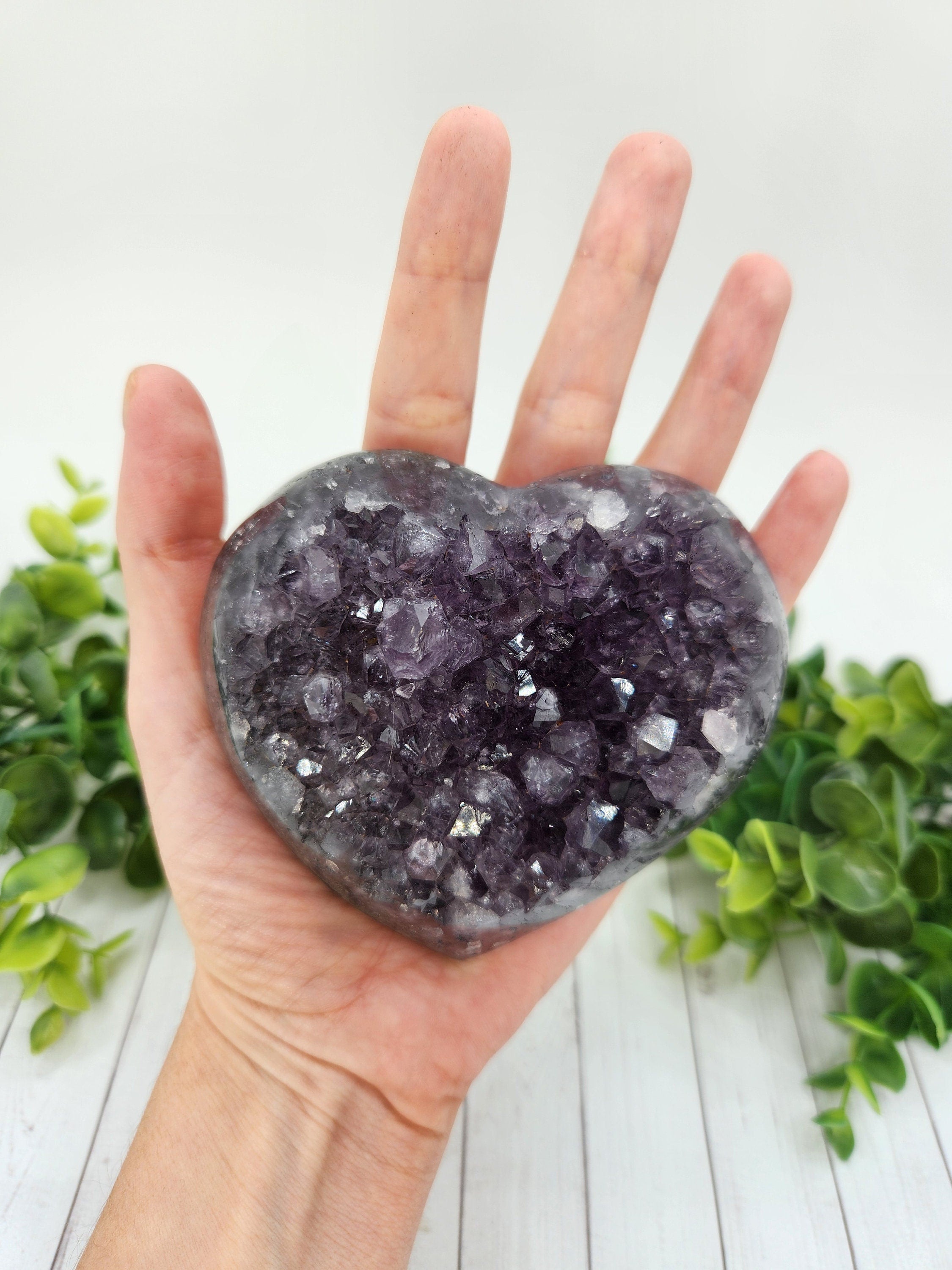 Amethyst Crystal Heart