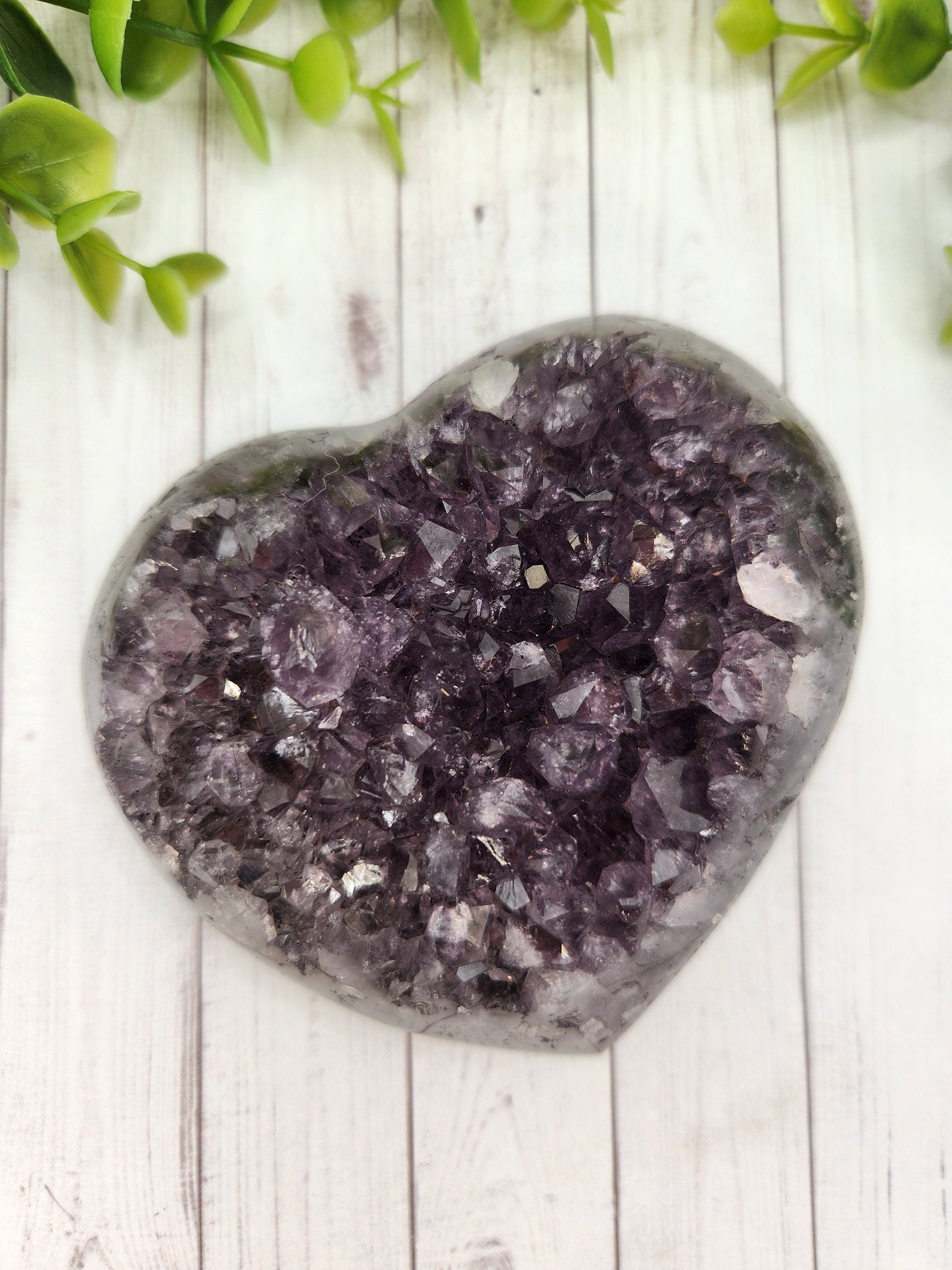 Amethyst Crystal Heart