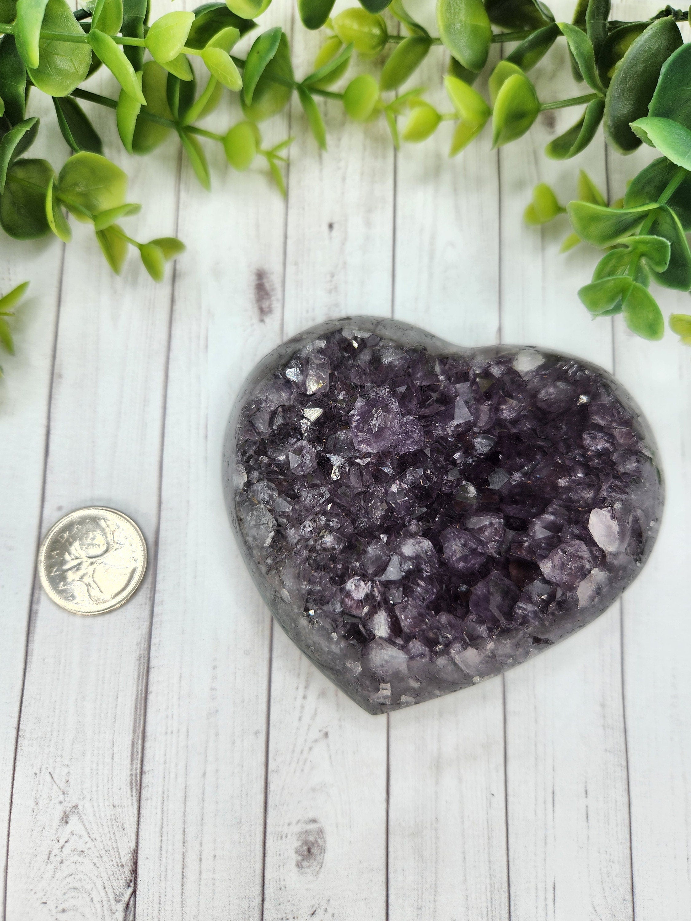 Amethyst Crystal Heart