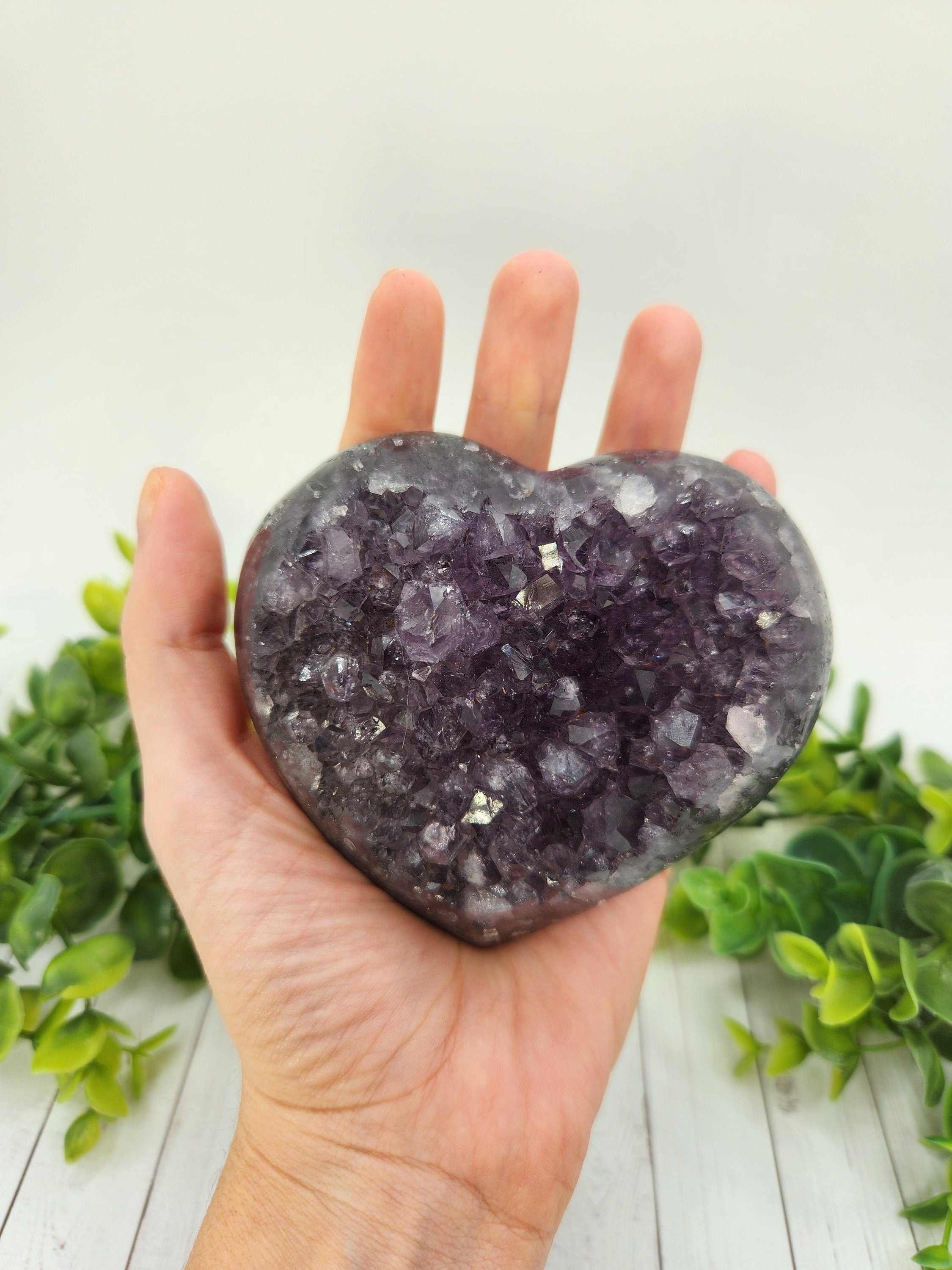 Amethyst Crystal Heart