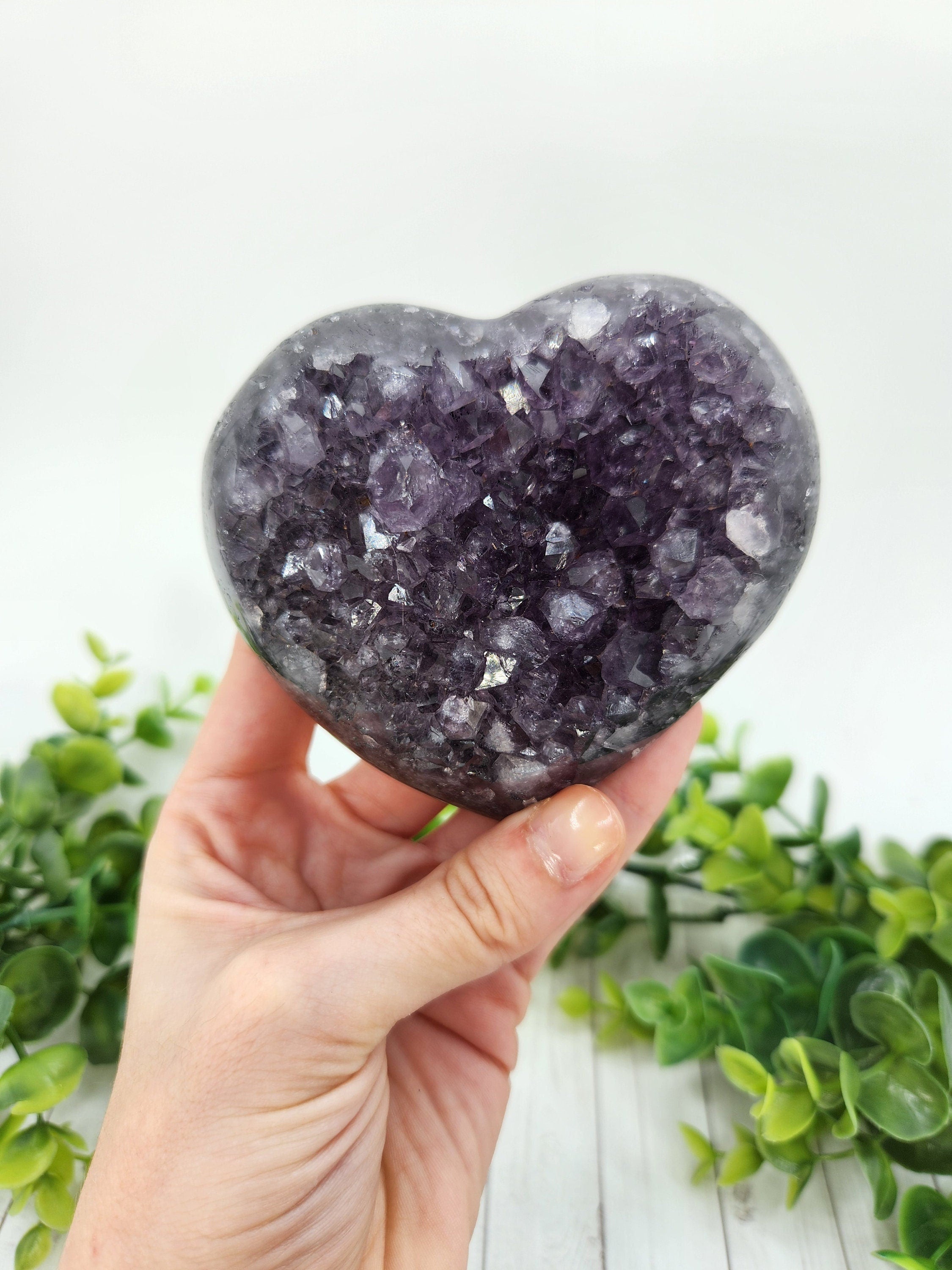 Amethyst Crystal Heart