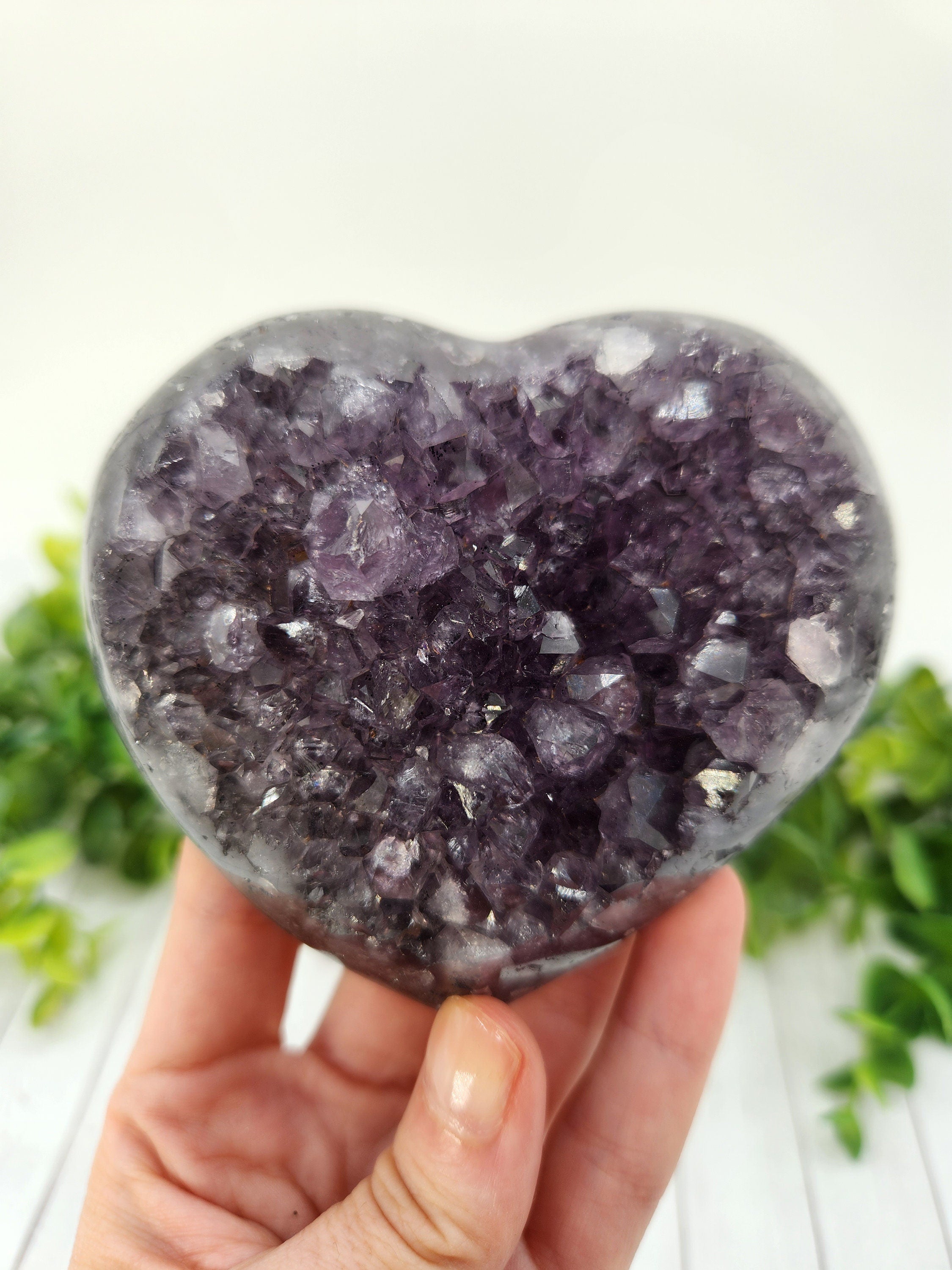 Amethyst Crystal Heart