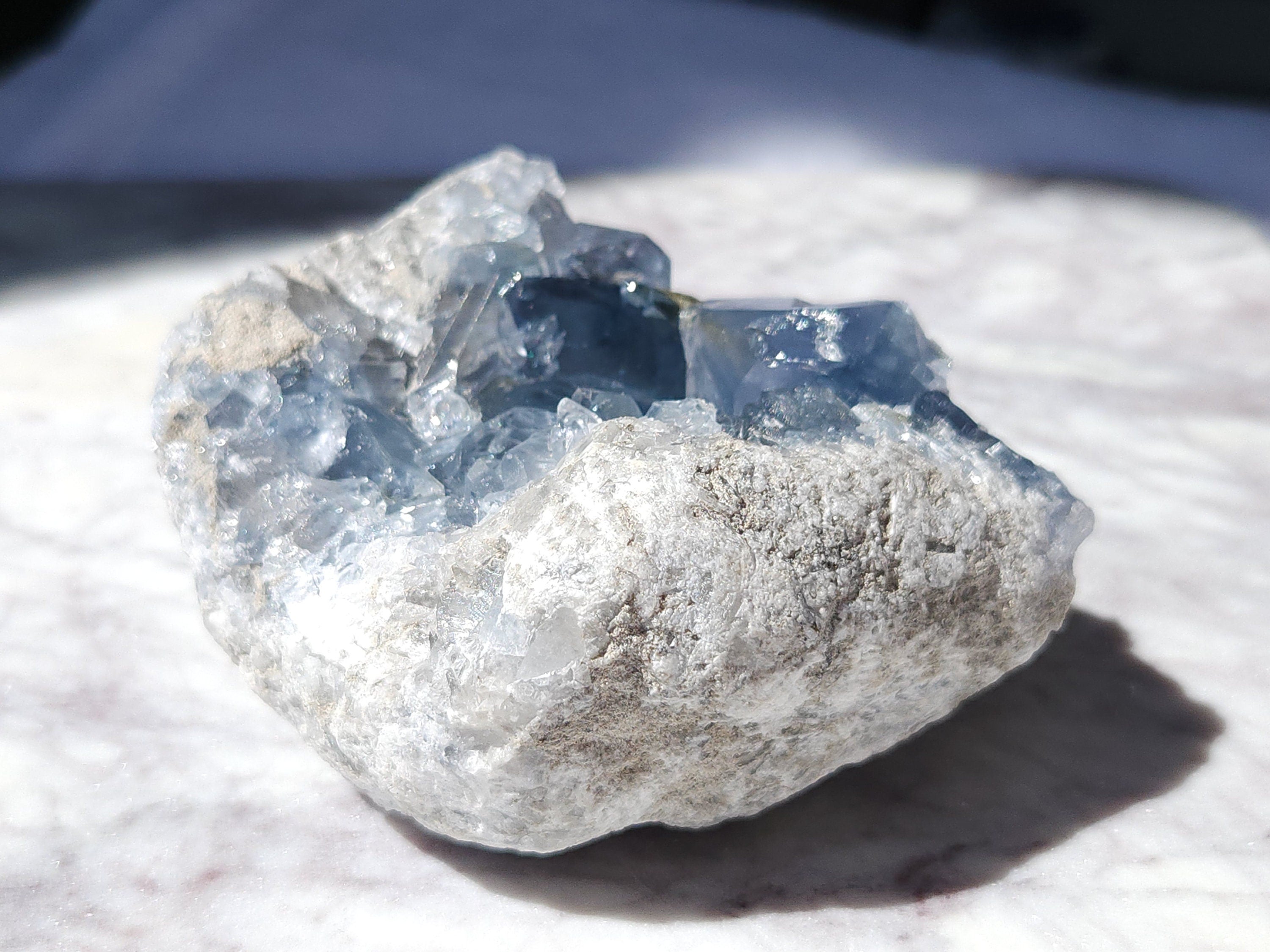 1.7 lb Celestite Crystal Geode