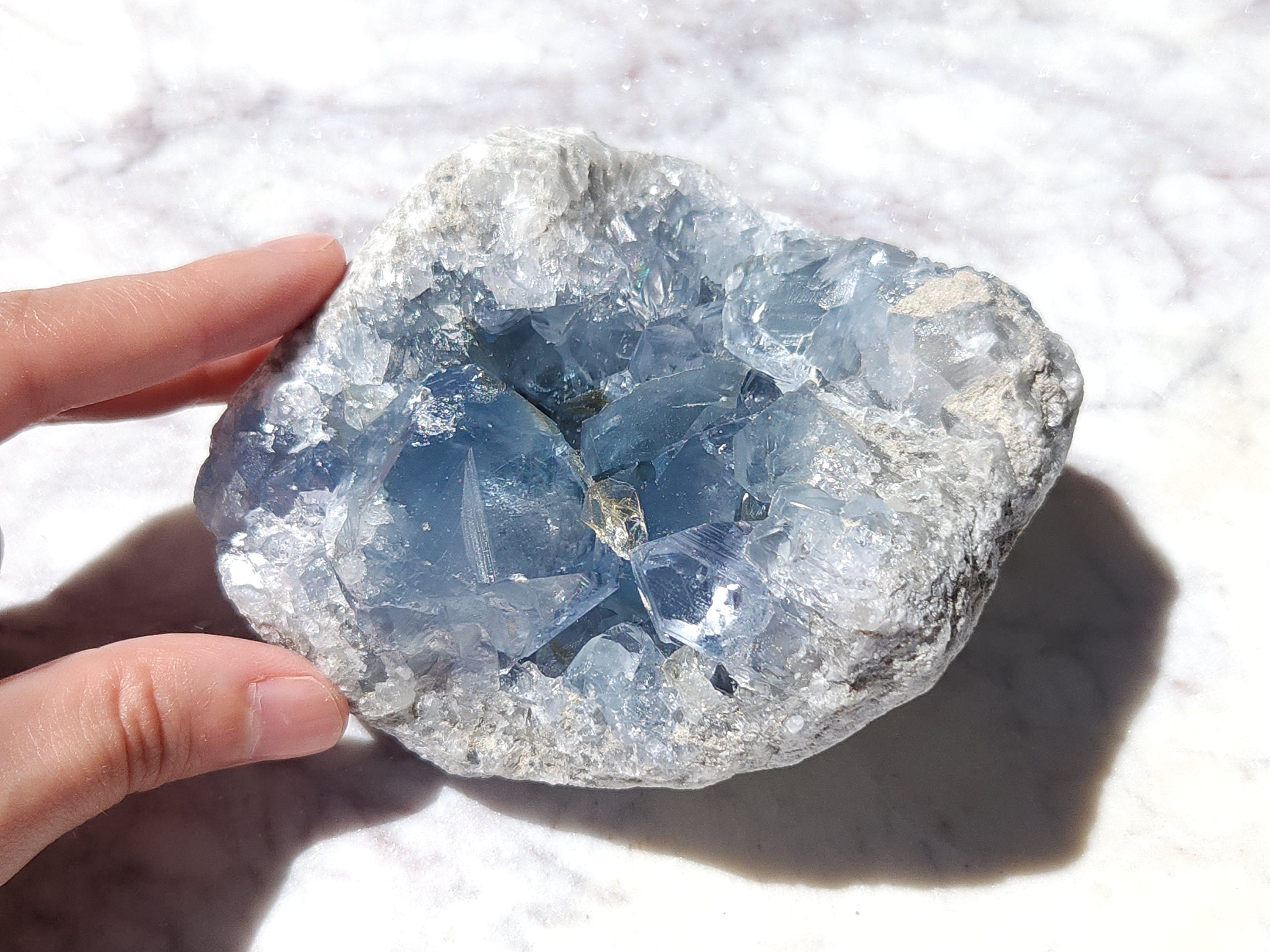 1.7 lb Celestite Crystal Geode