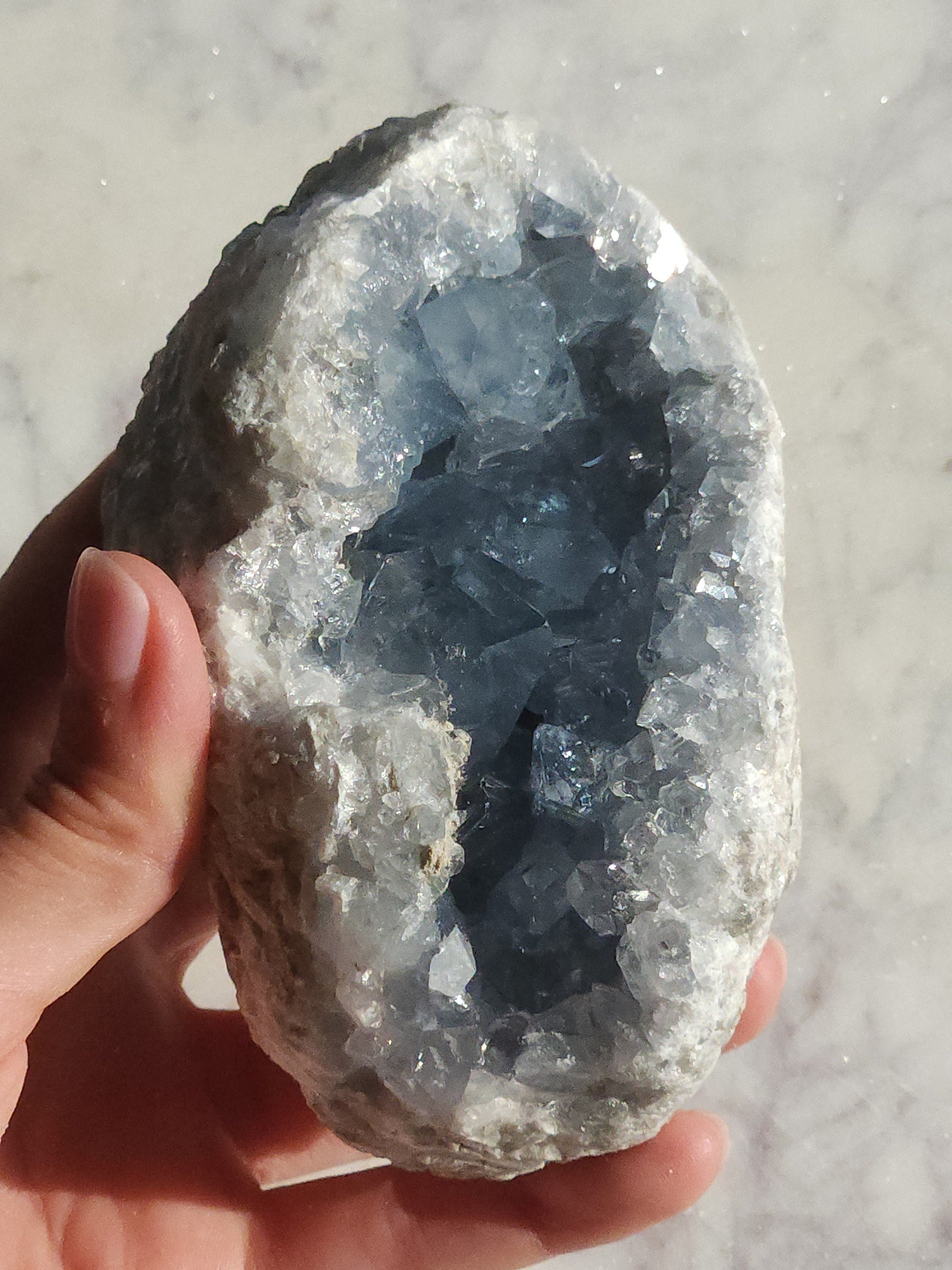 1.6 lb Celestite Crystal Cluster