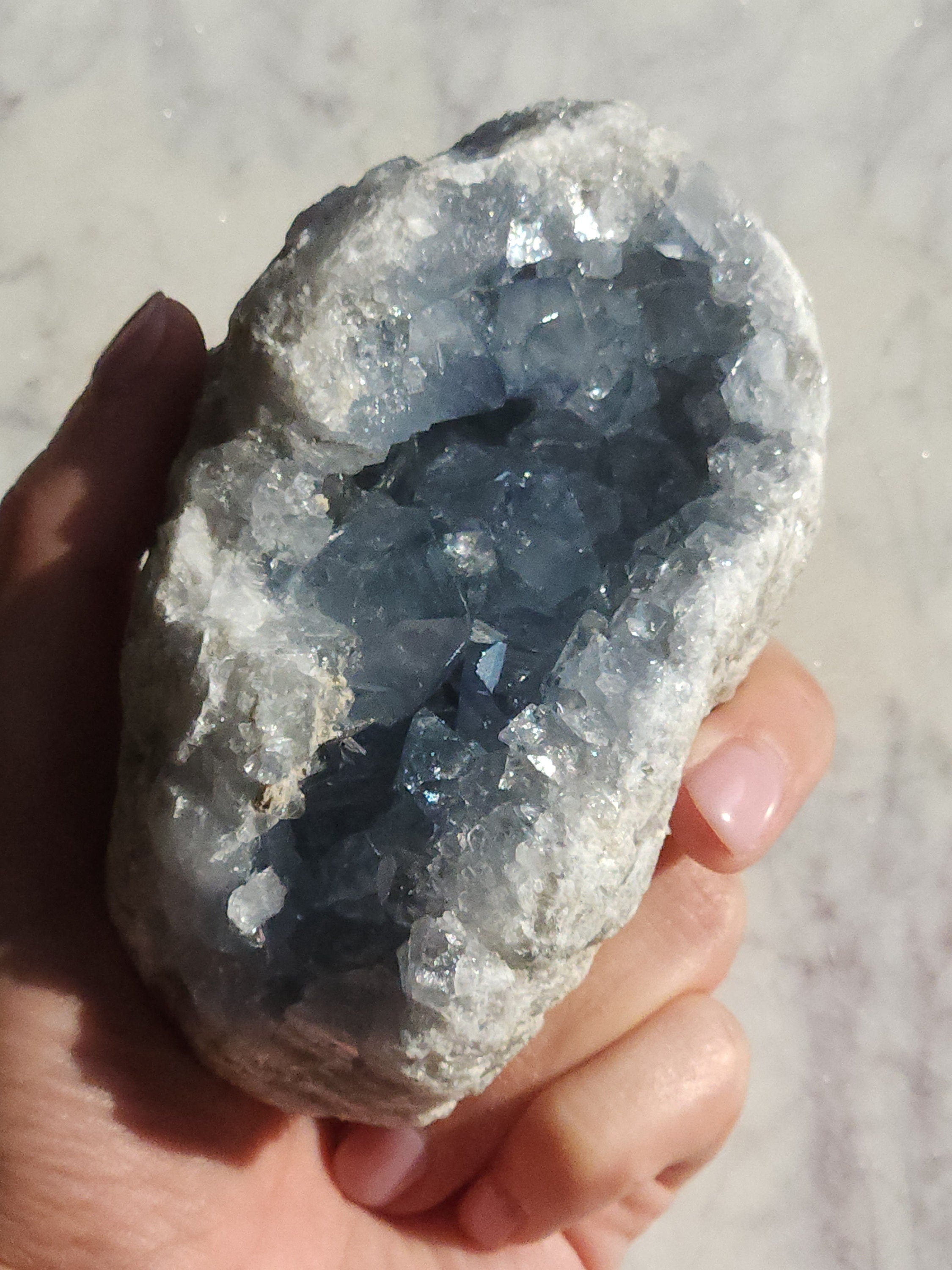 1.6 lb Celestite Crystal Cluster