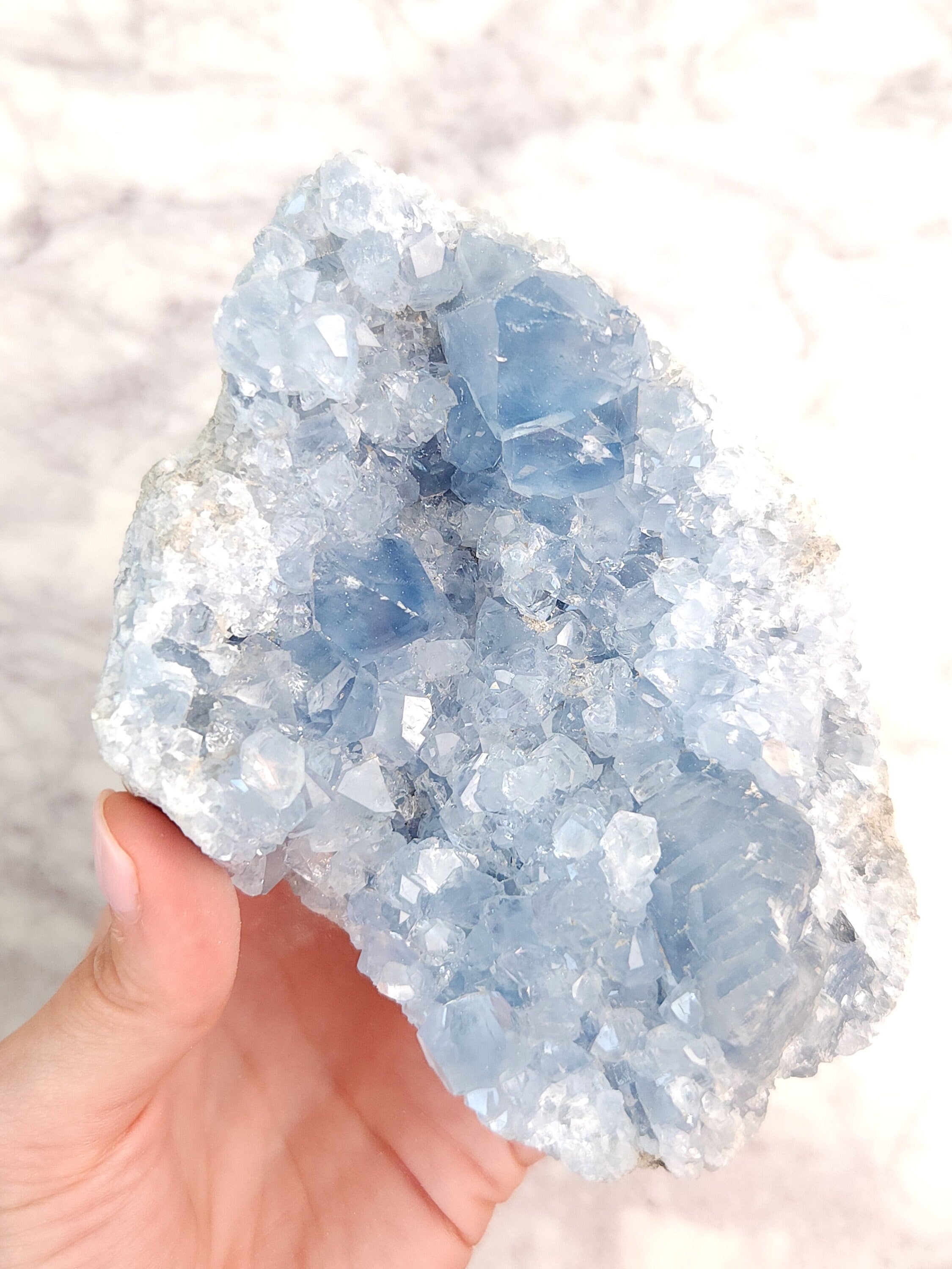 1.5 lb Celestite Crystal Cluster