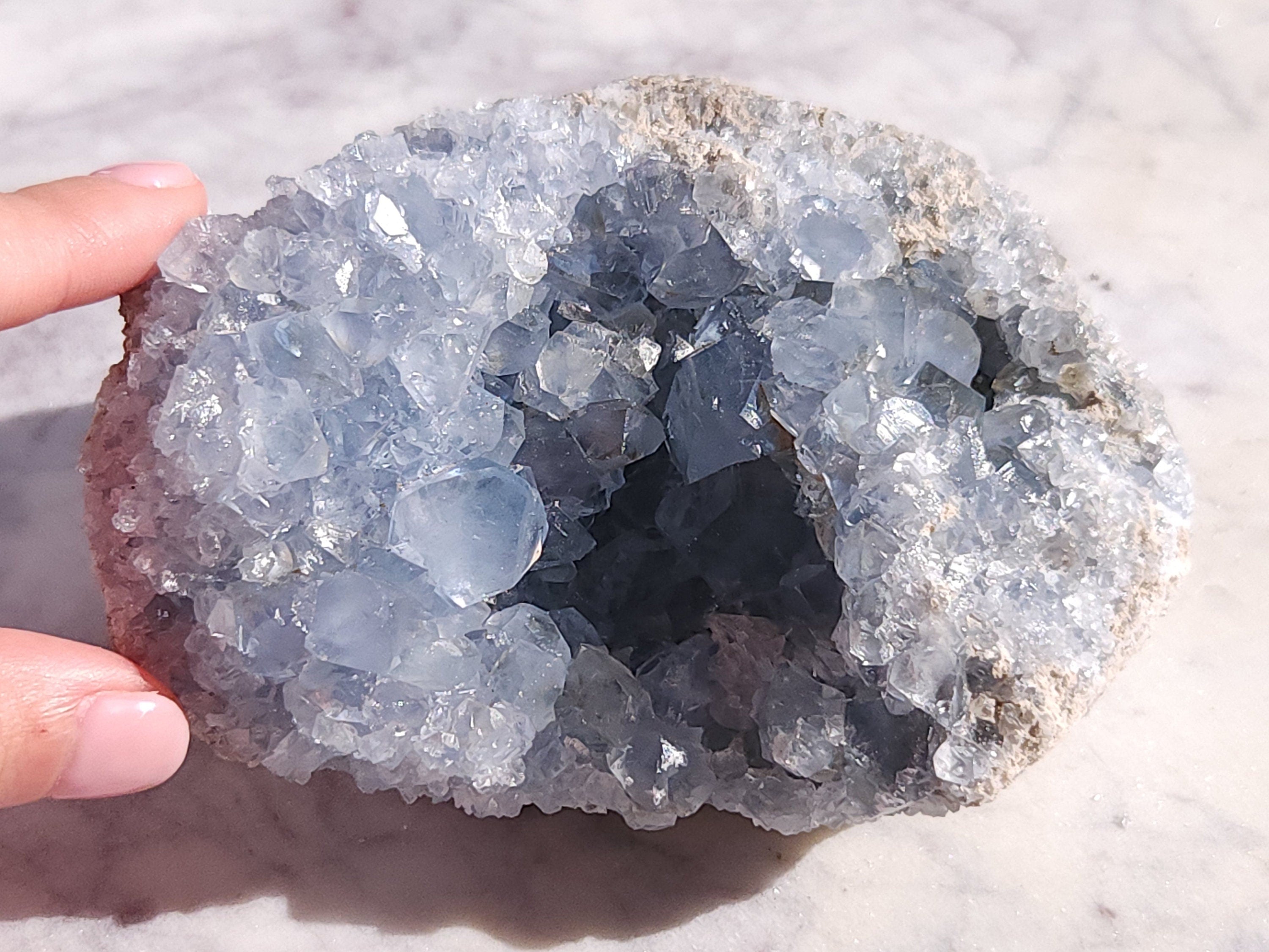 1.5 lb Celestite Crystal Cluster