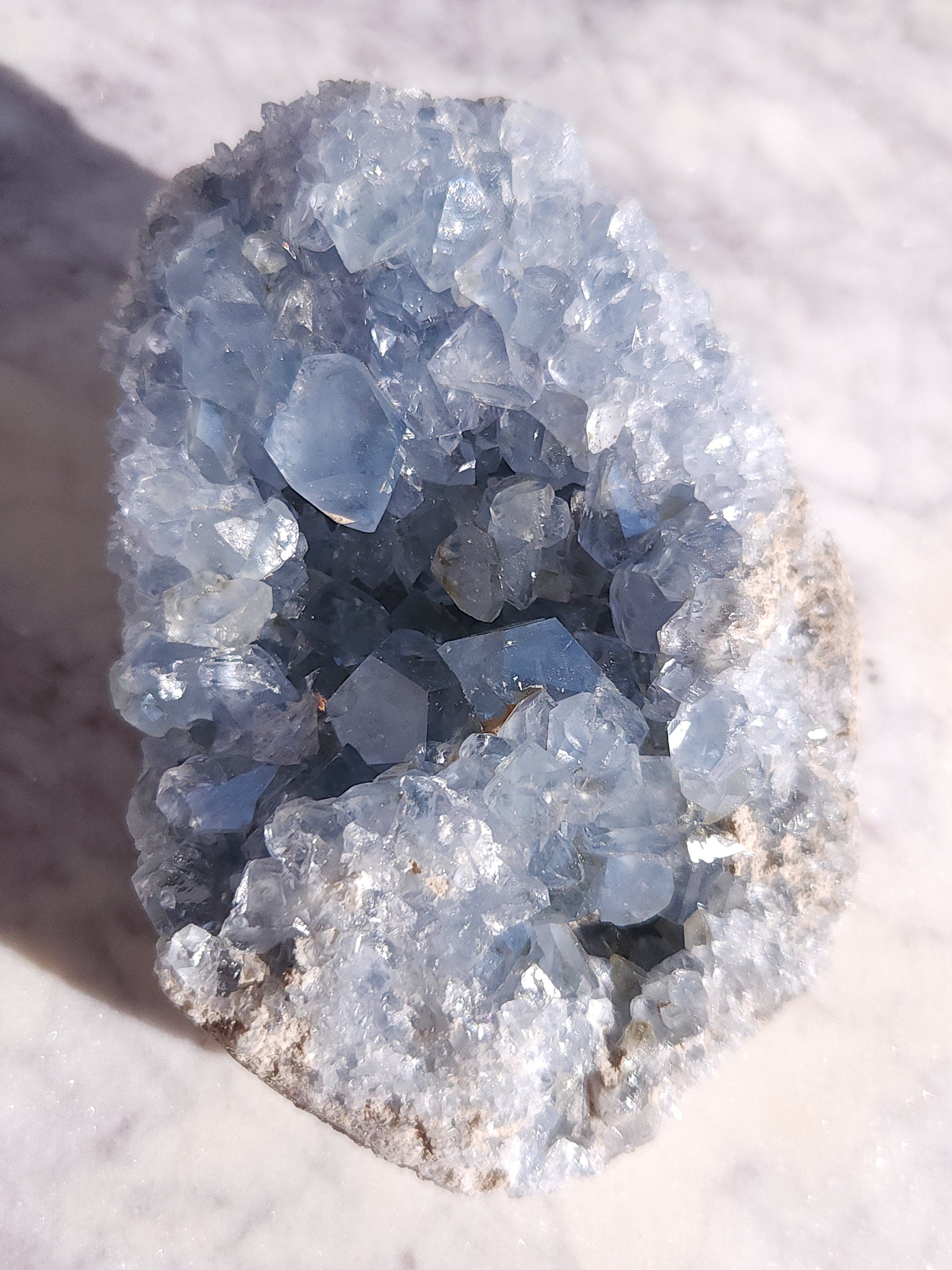 1.5 lb Celestite Crystal Cluster