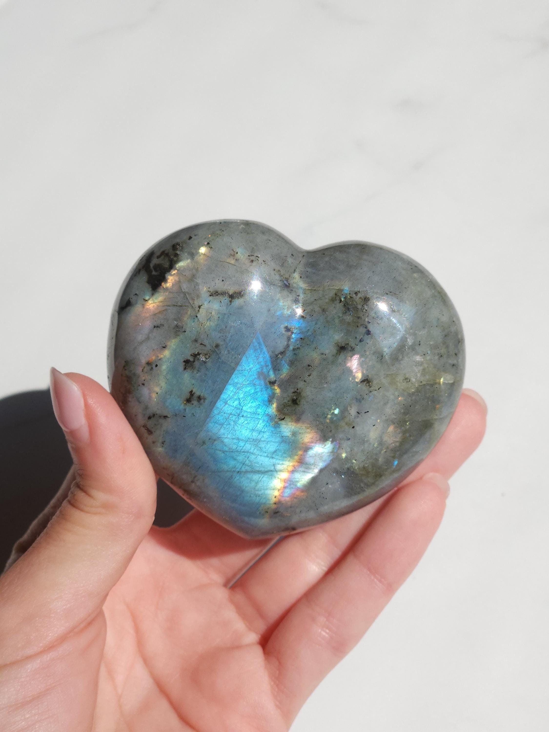 BEAUTIFUL Labradorite Heart