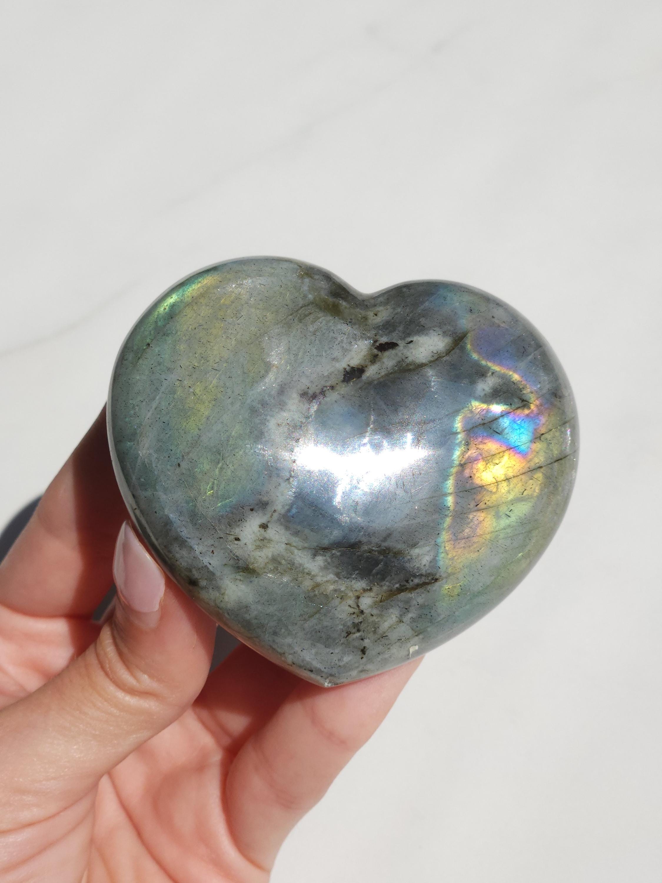 Labradorite Heart