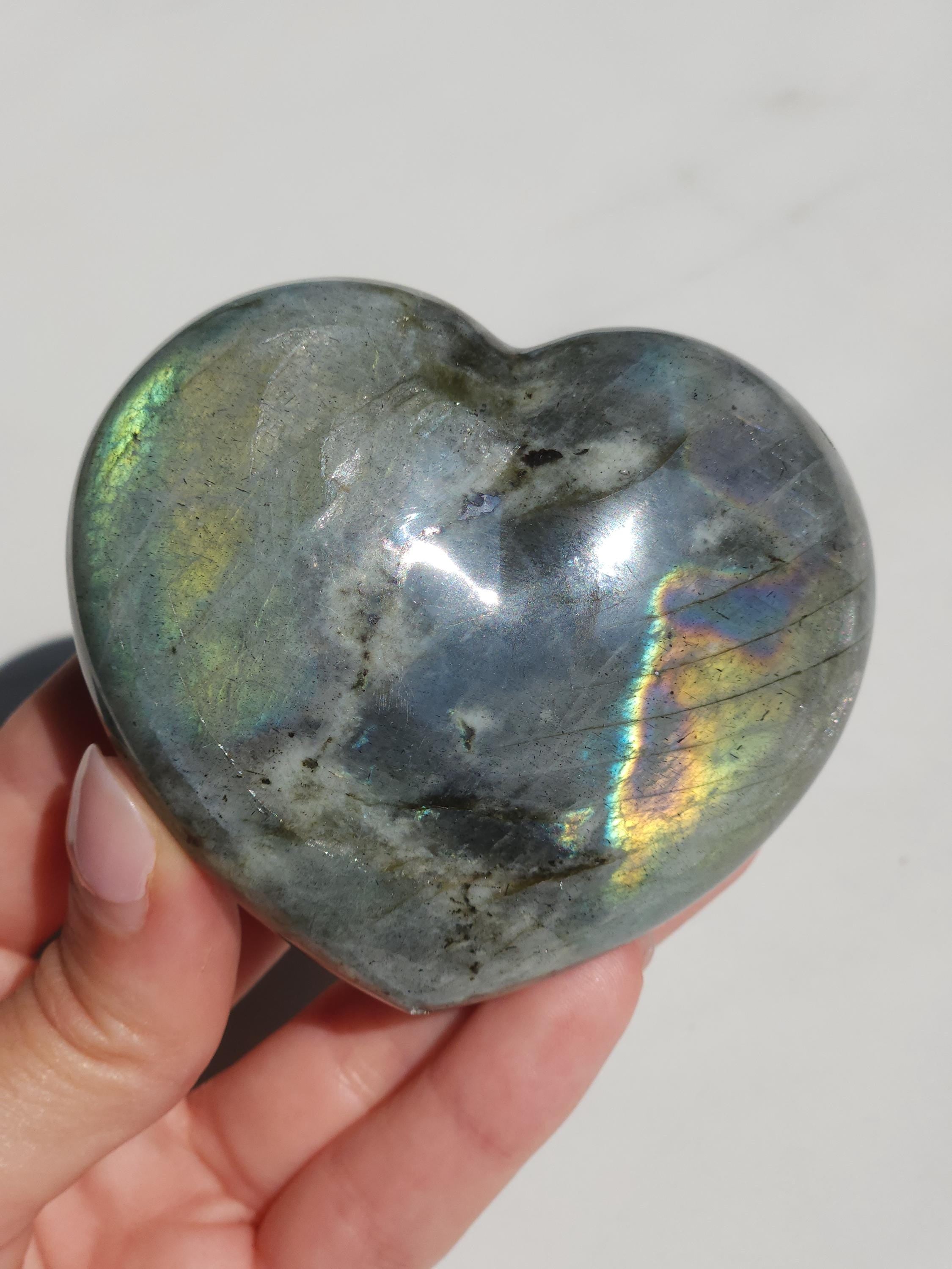 Labradorite Heart