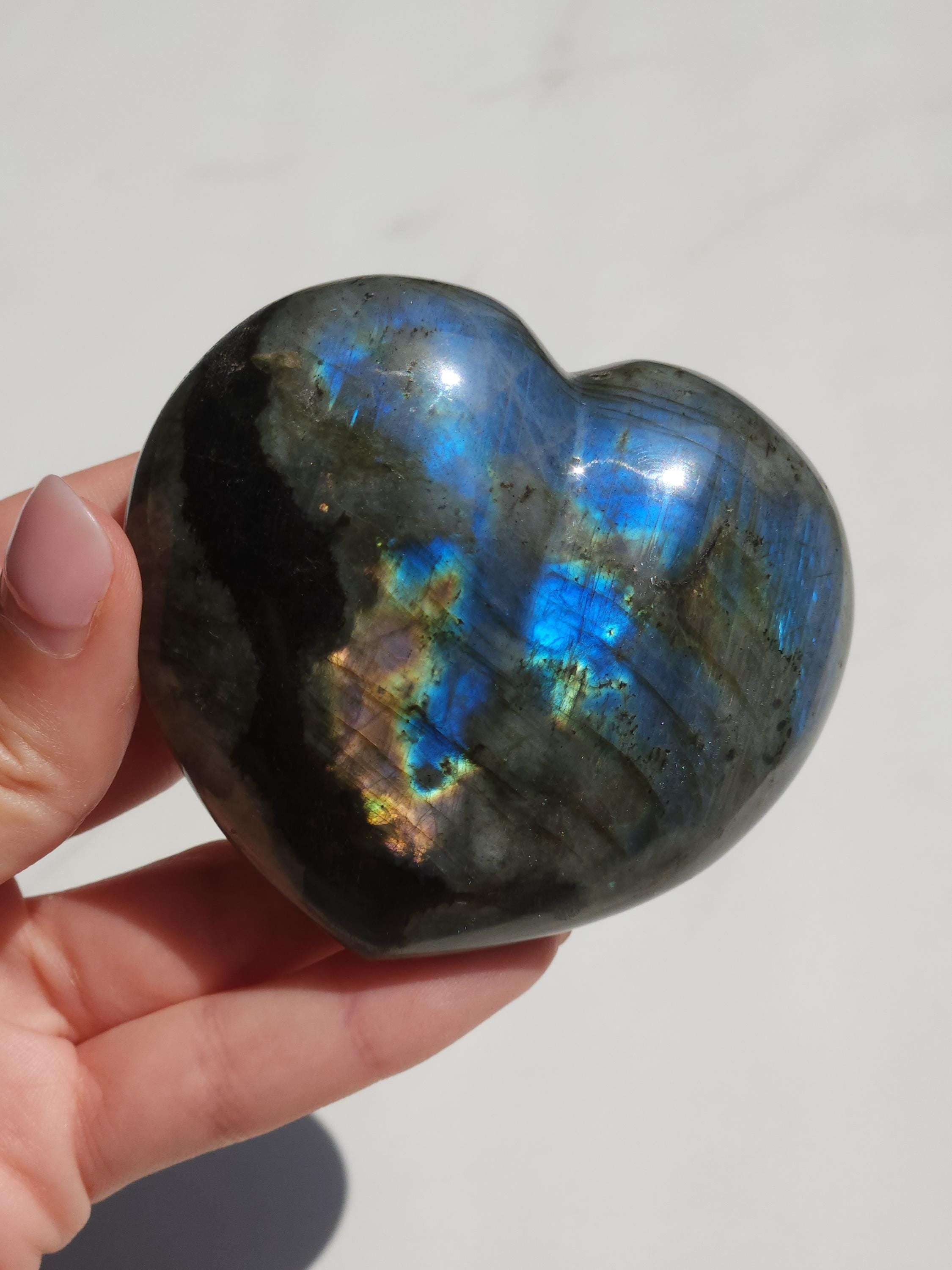 Labradorite Heart