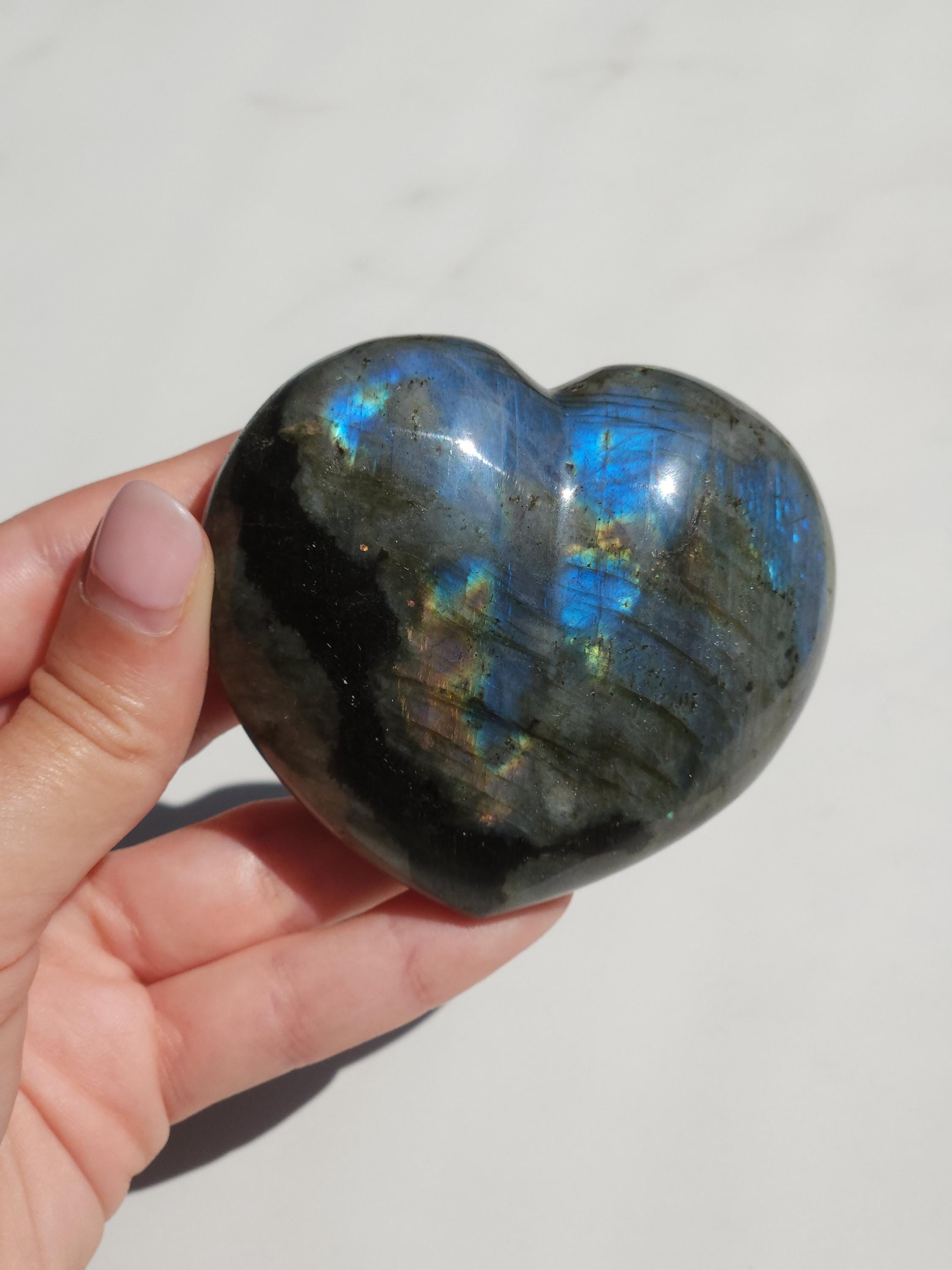 Labradorite Heart