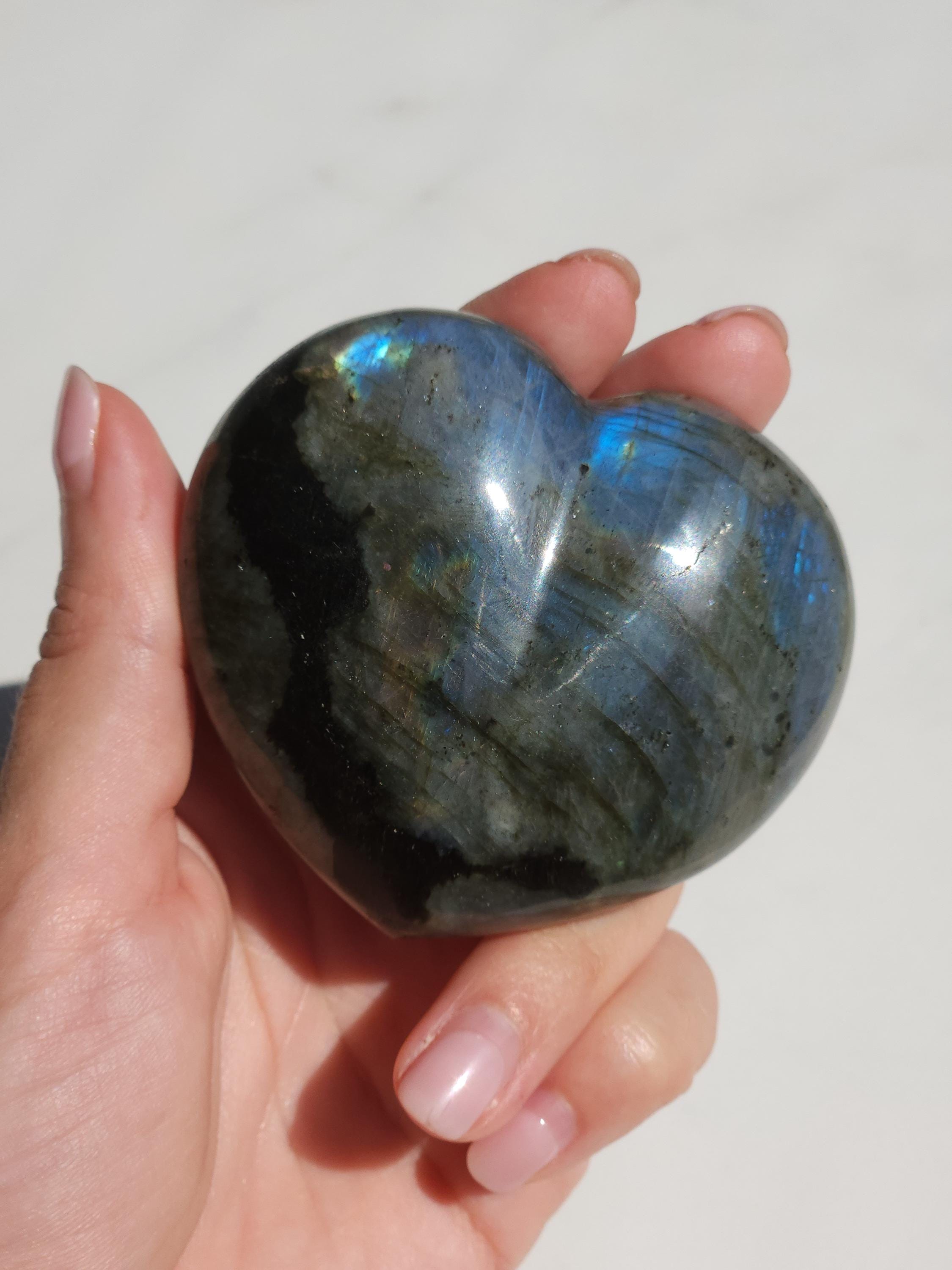 Labradorite Heart