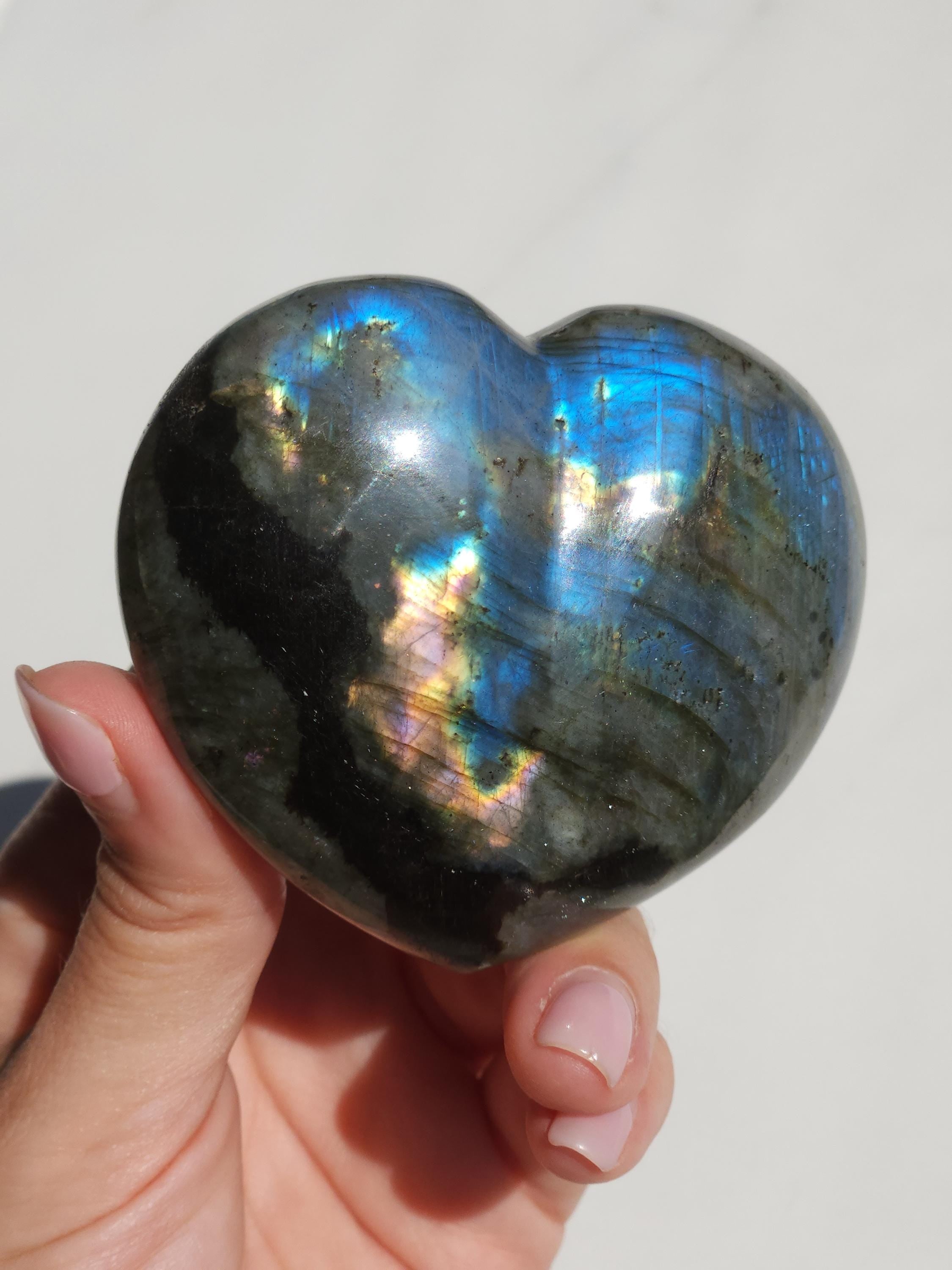 Labradorite Heart