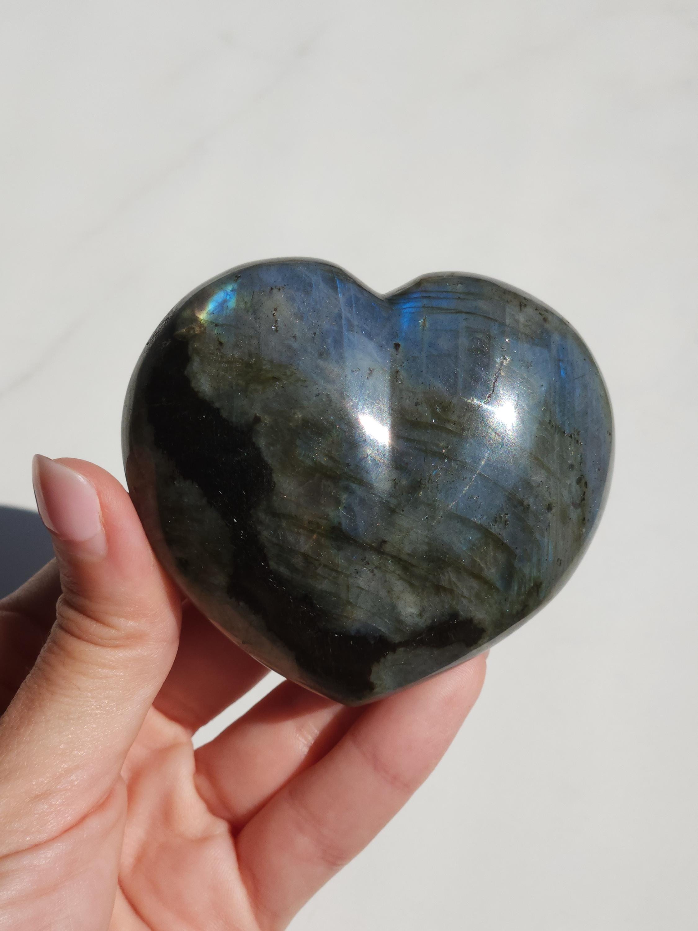 Labradorite Heart