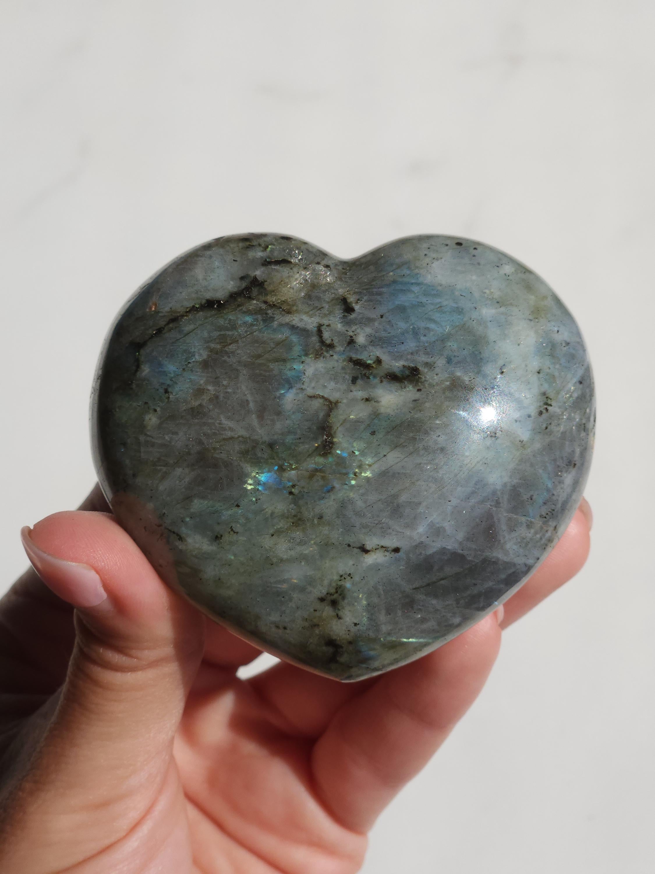 Labradorite Heart