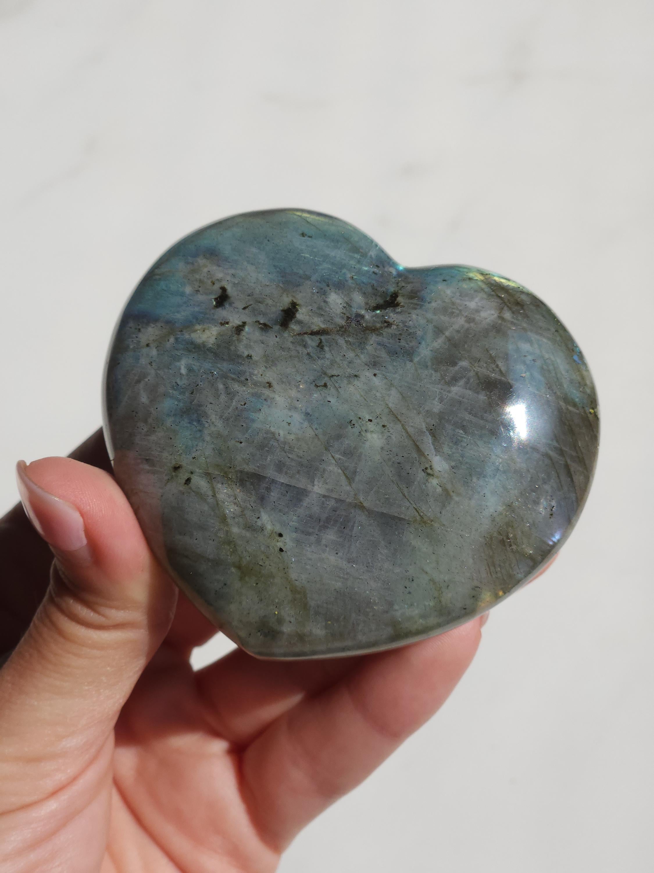 Labradorite Heart