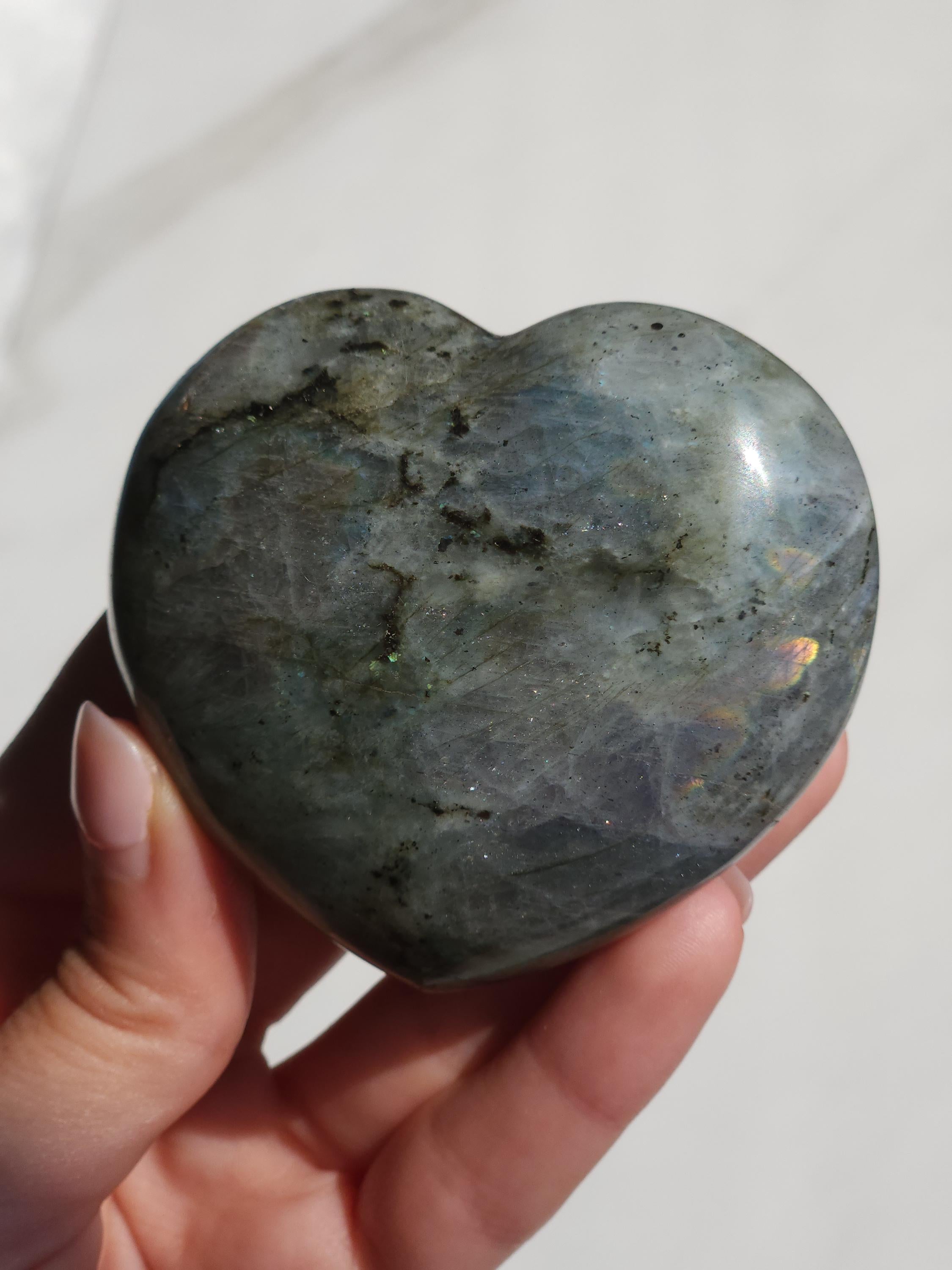 Labradorite Heart