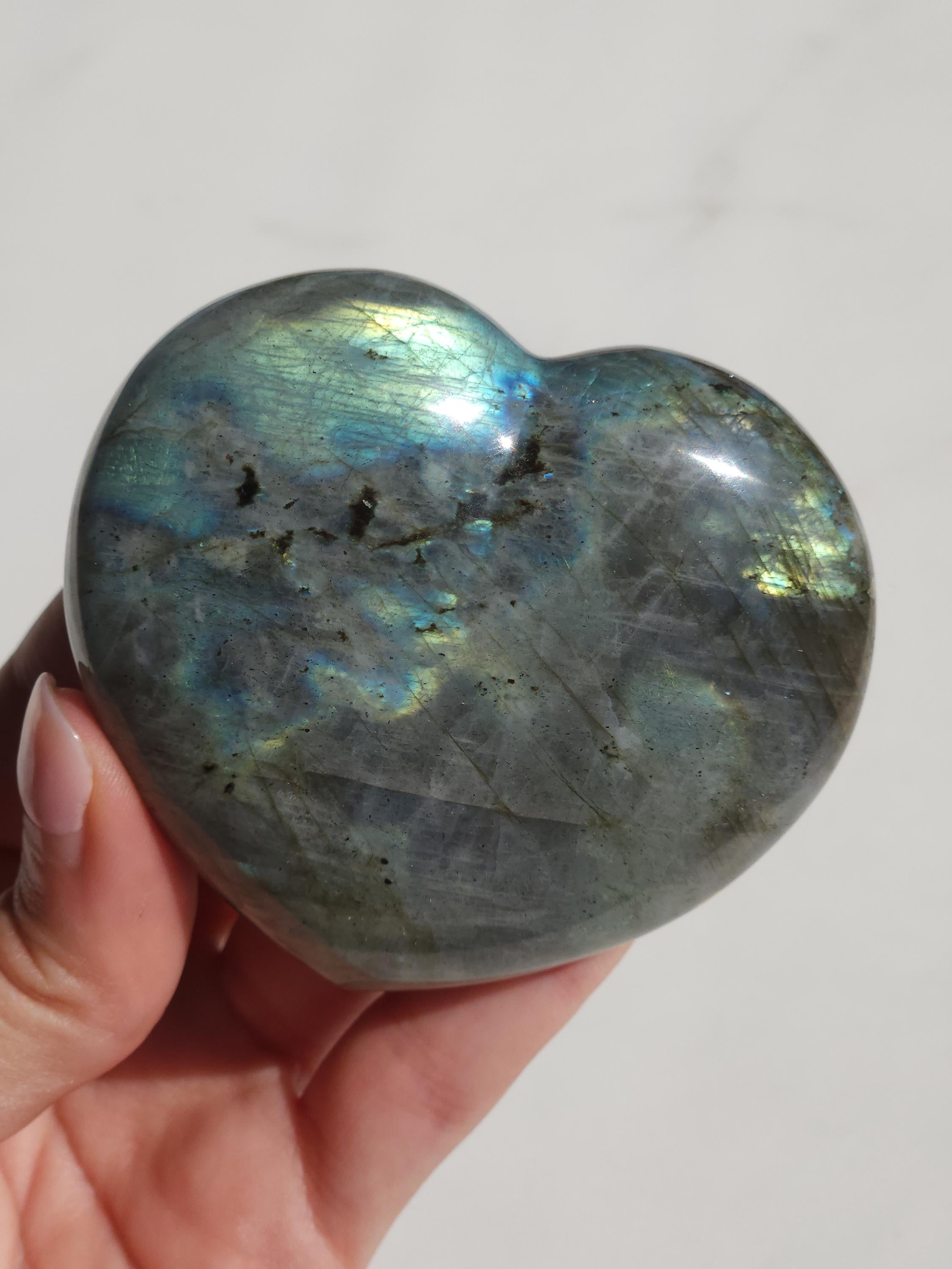 Labradorite Heart