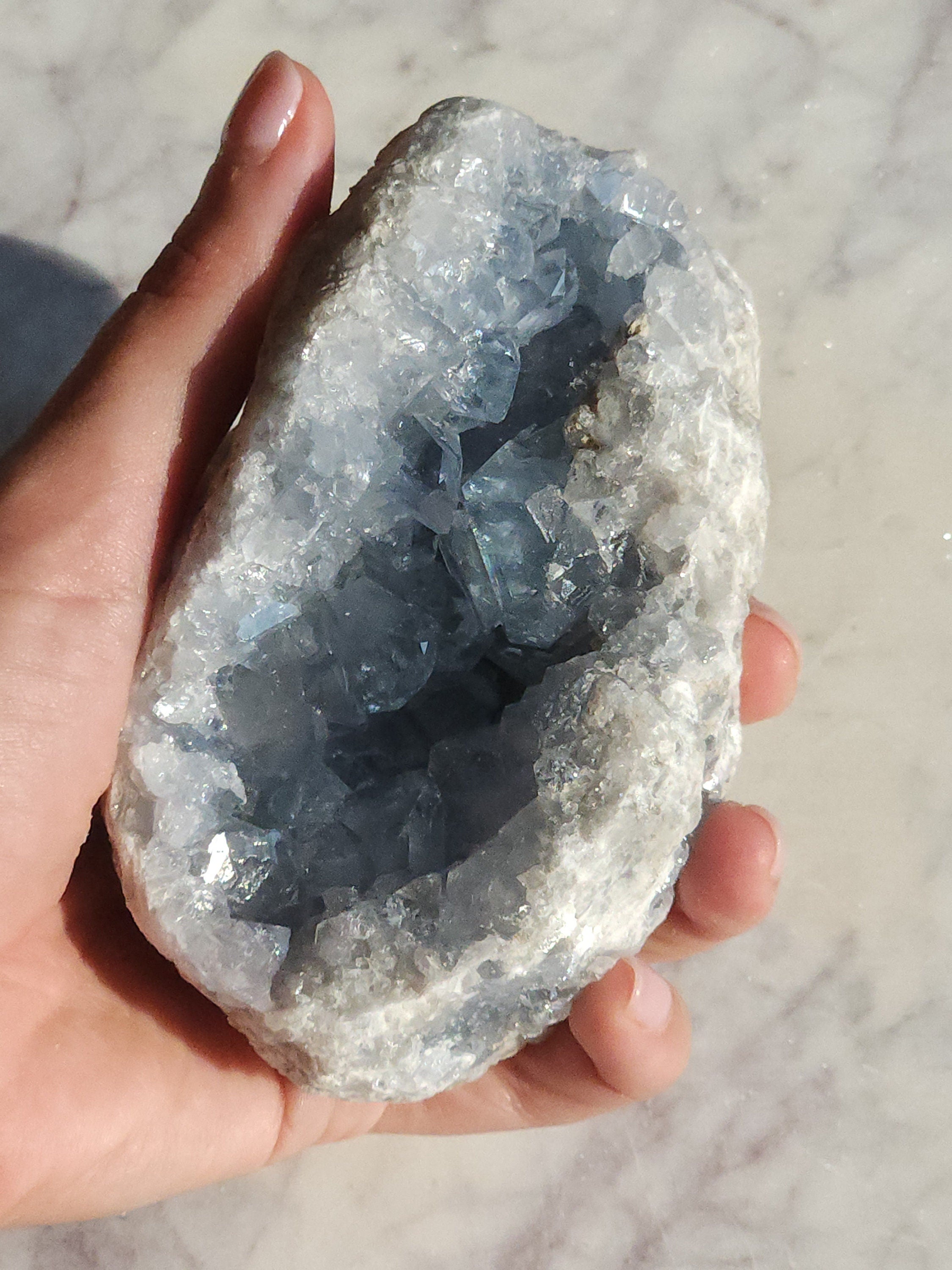 1.6 lb Celestite Crystal Cluster