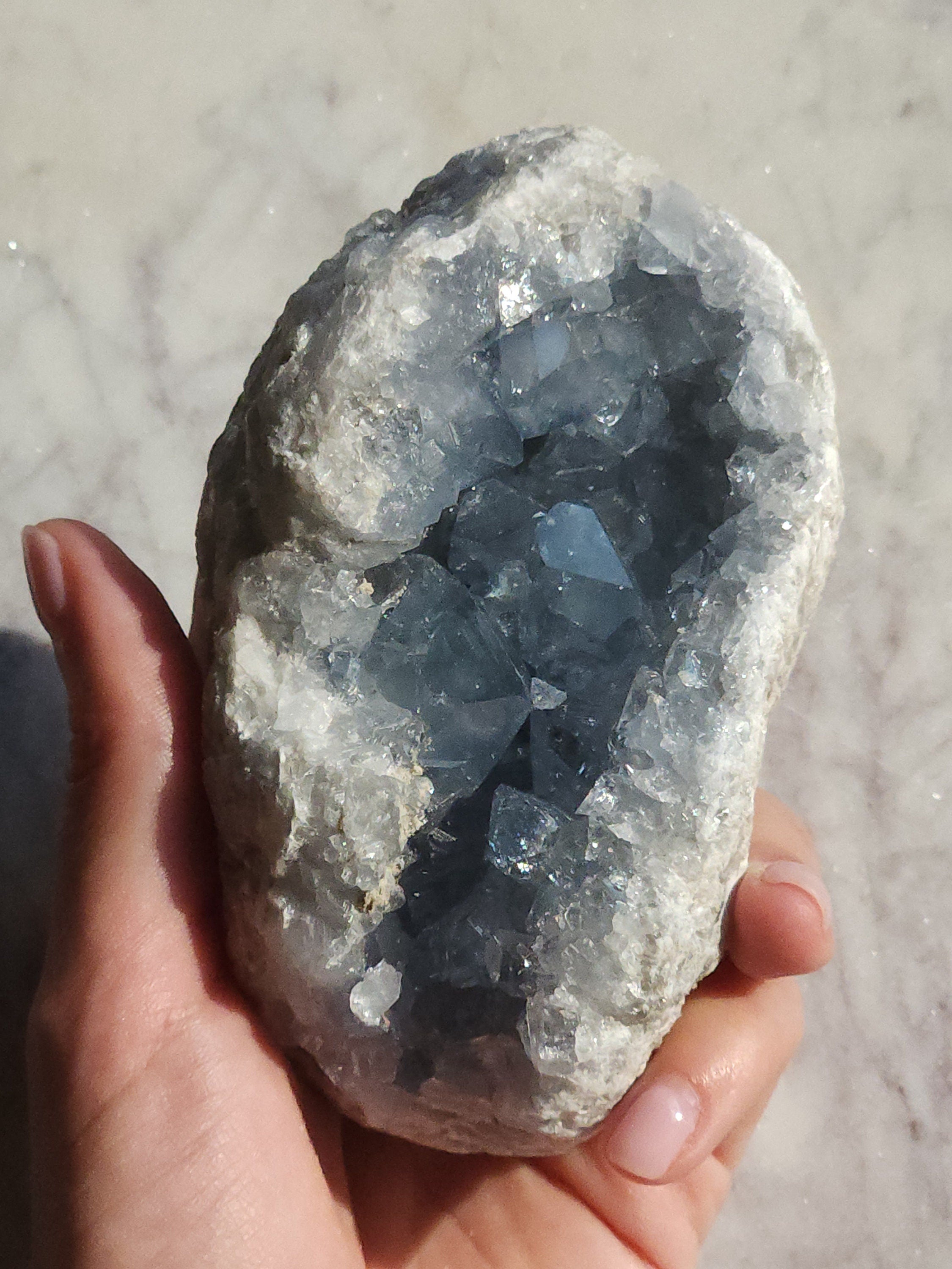 1.6 lb Celestite Crystal Cluster