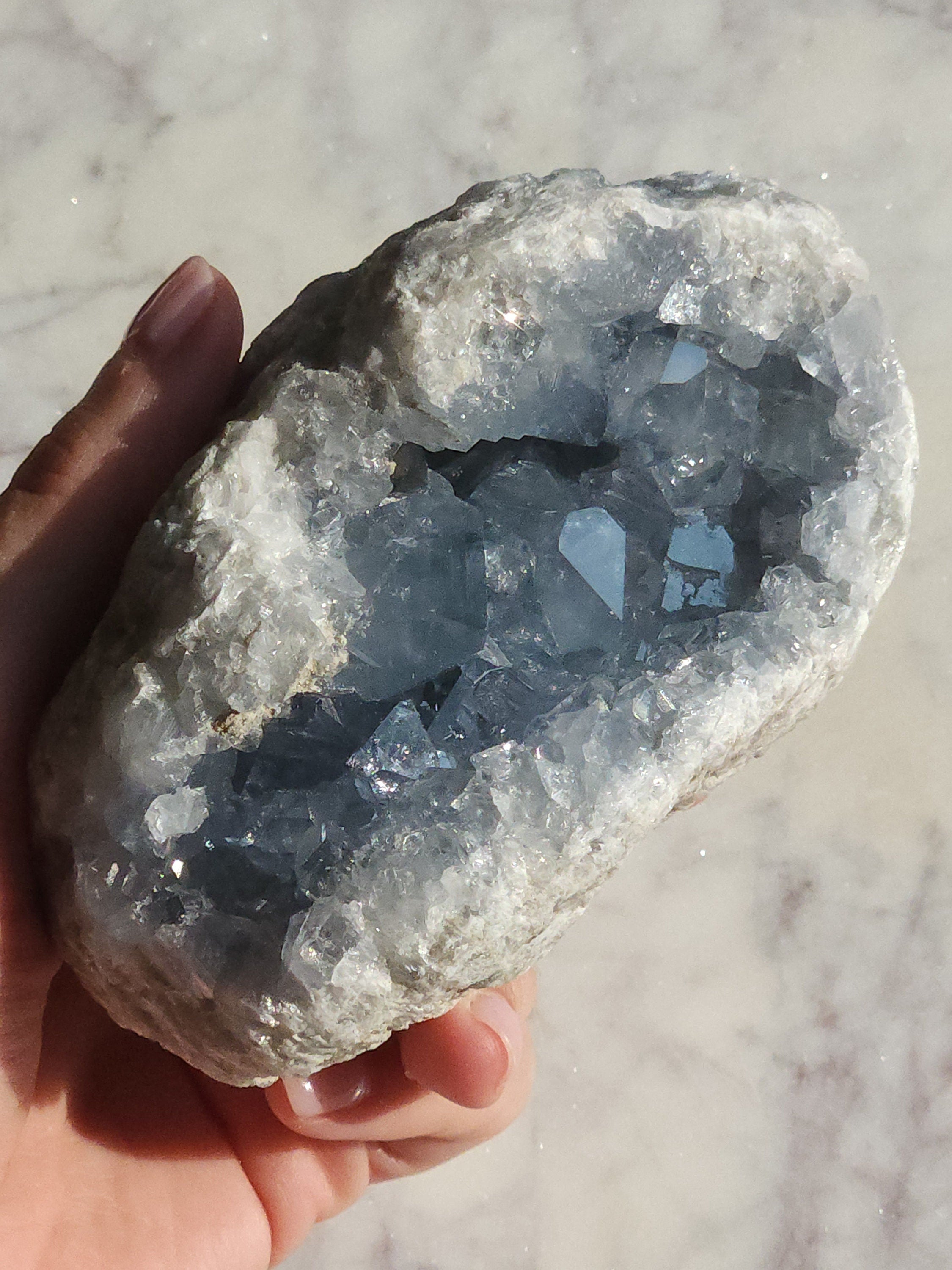 1.6 lb Celestite Crystal Cluster