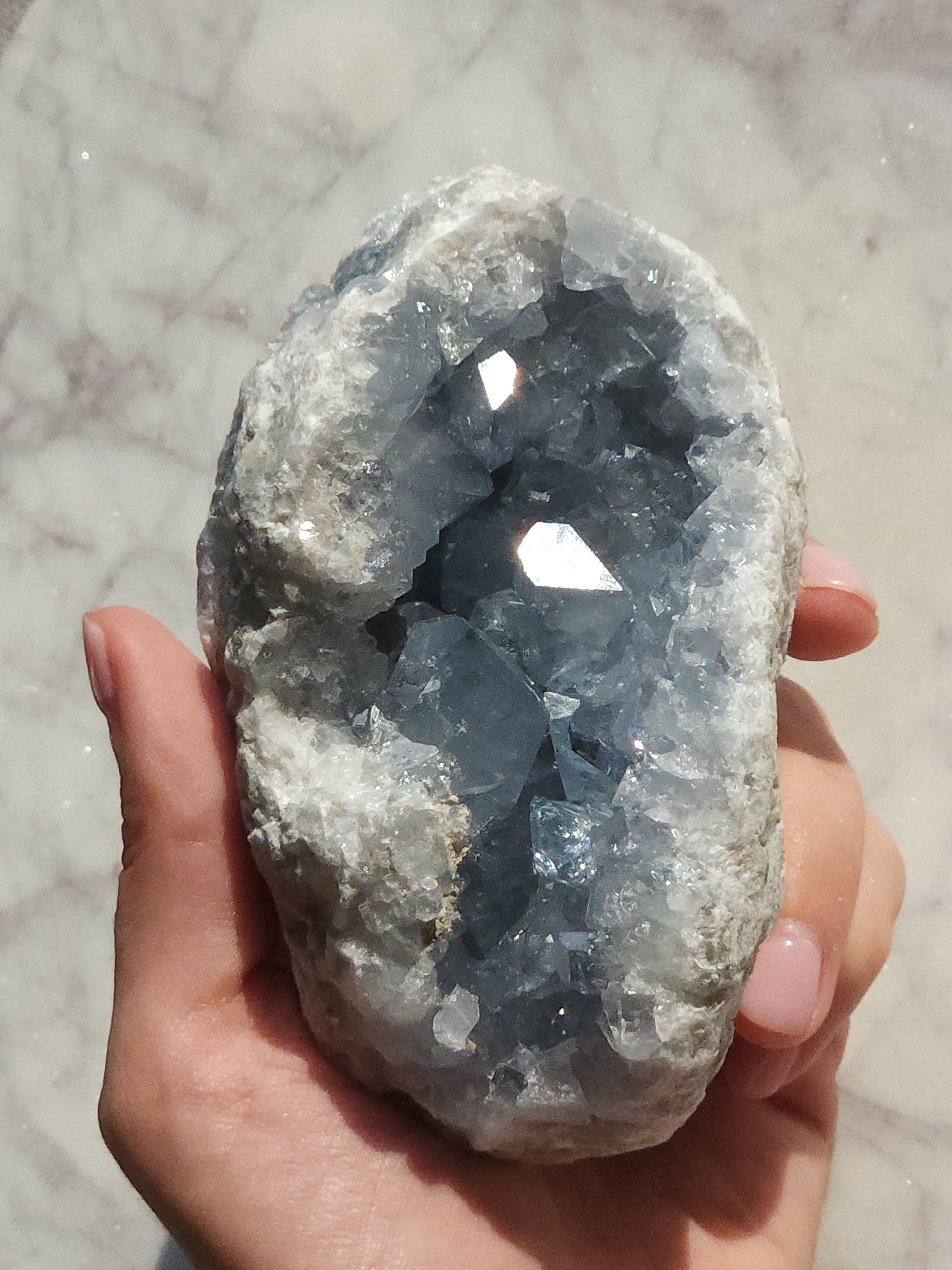 1.6 lb Celestite Crystal Cluster