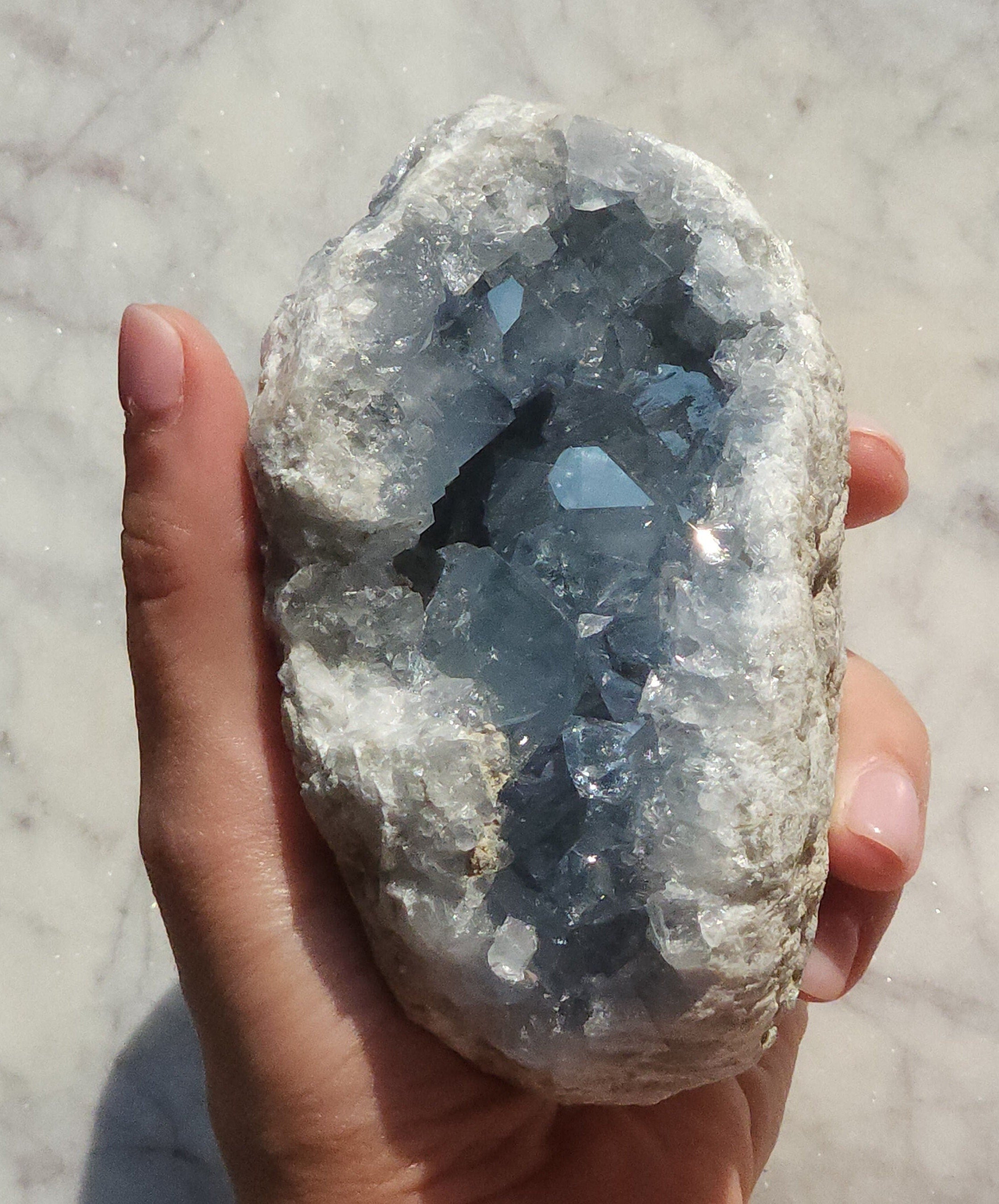 1.6 lb Celestite Crystal Cluster