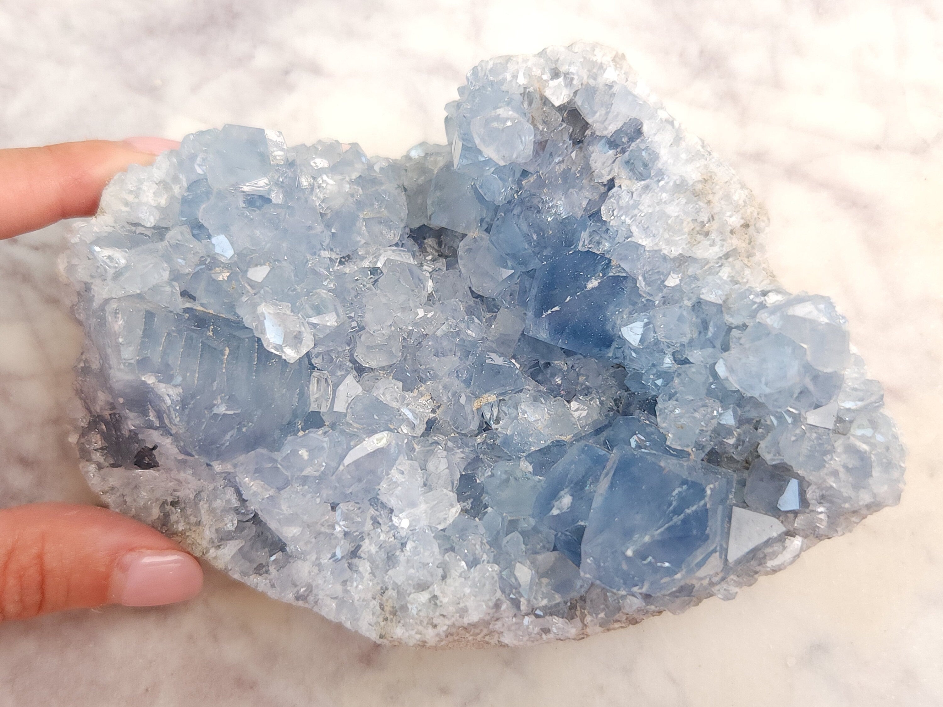 1.5 lb Celestite Crystal Cluster