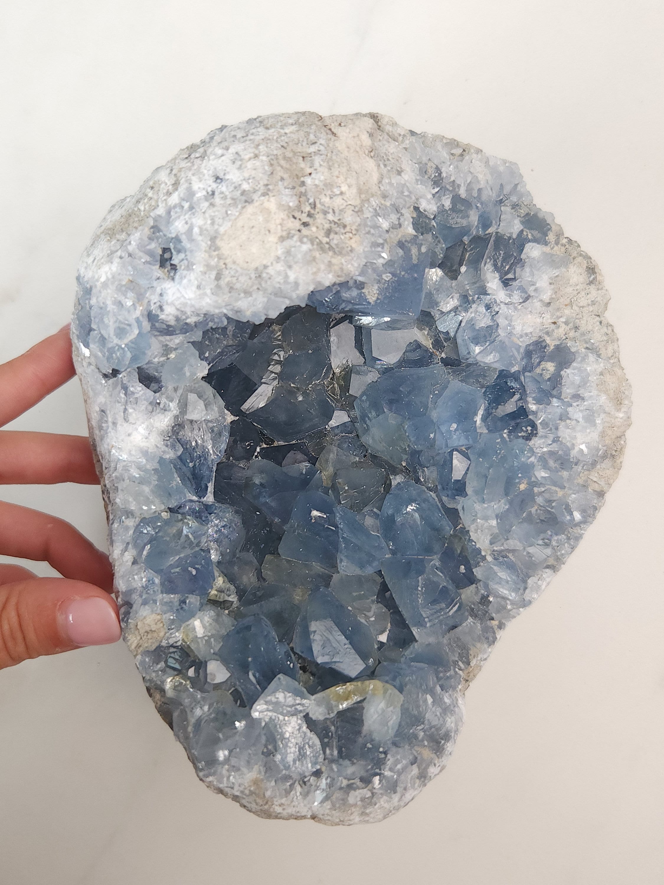 4.9 lb Celestite Crystal Cluster