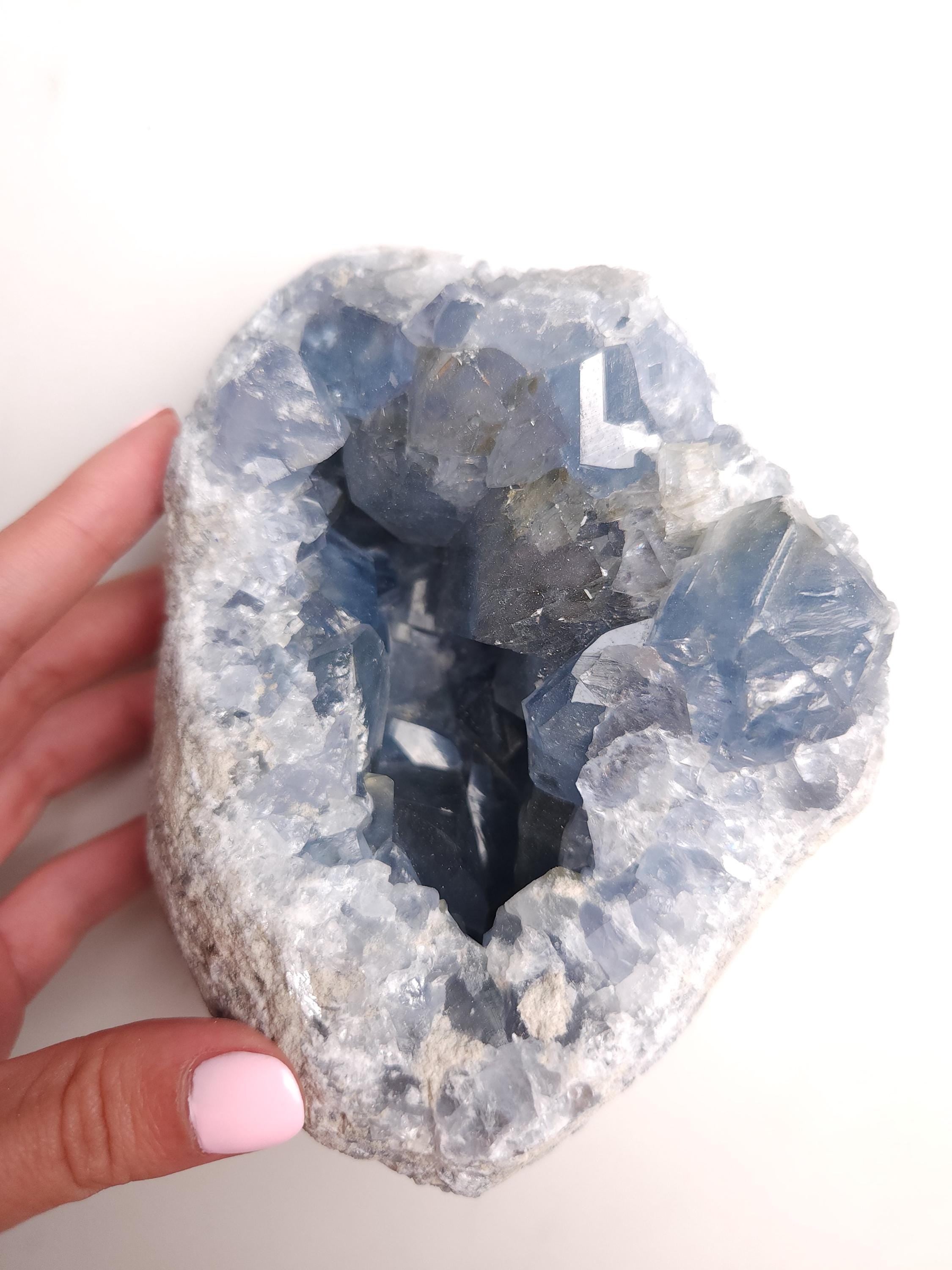 3.7 lb Celestite Crystal Cluster