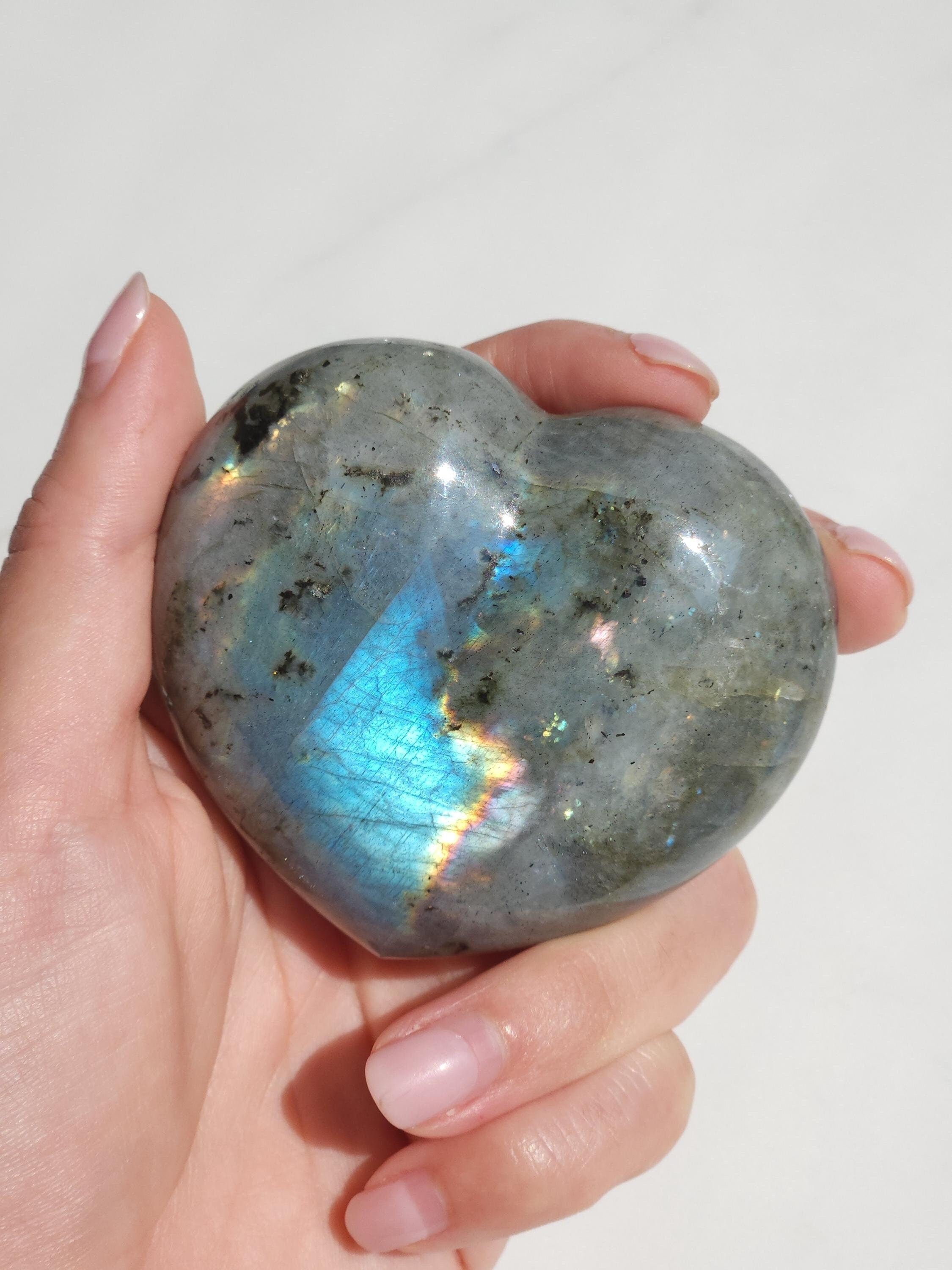 BEAUTIFUL Labradorite Heart