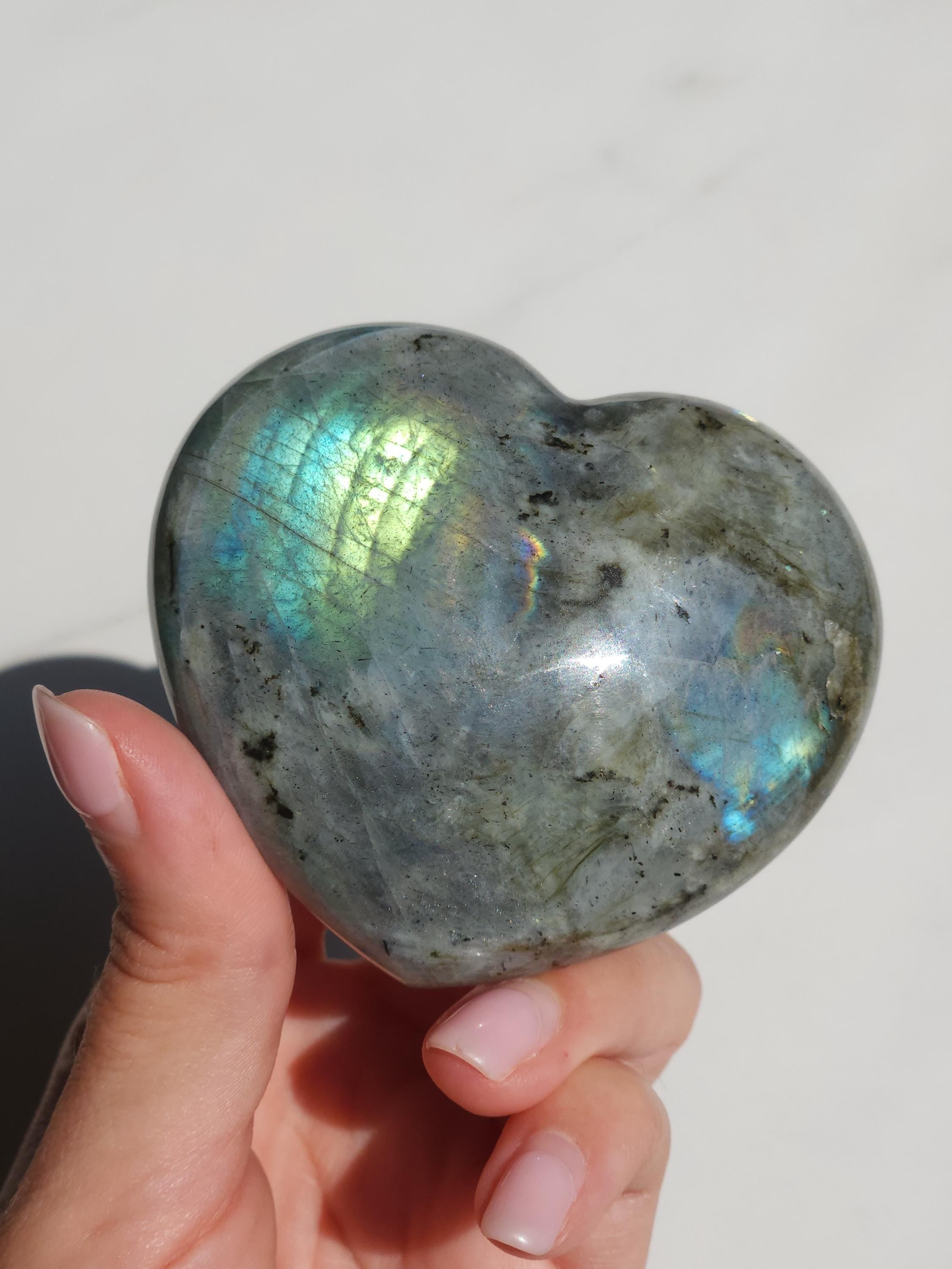 Labradorite Heart