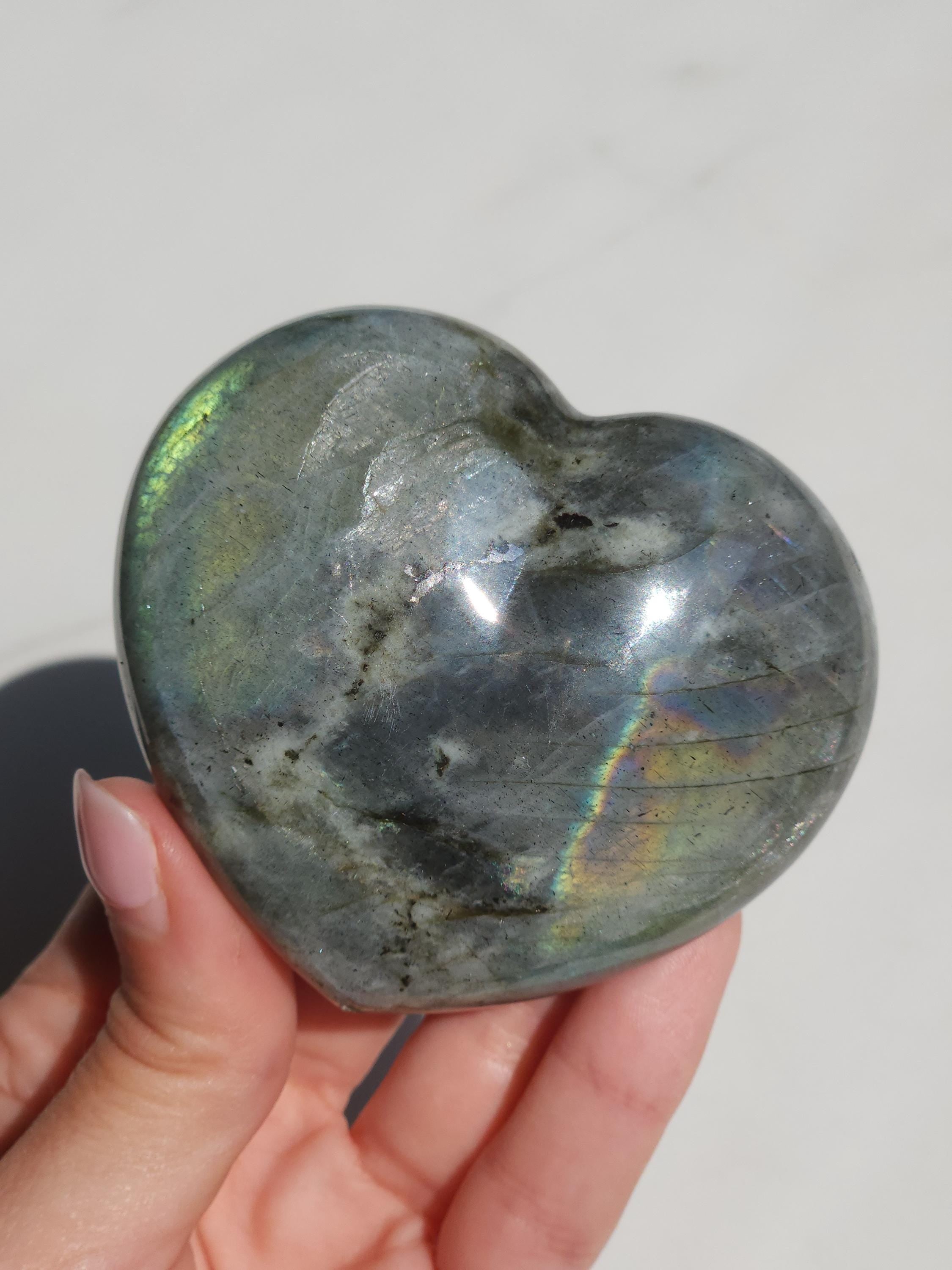 Labradorite Heart