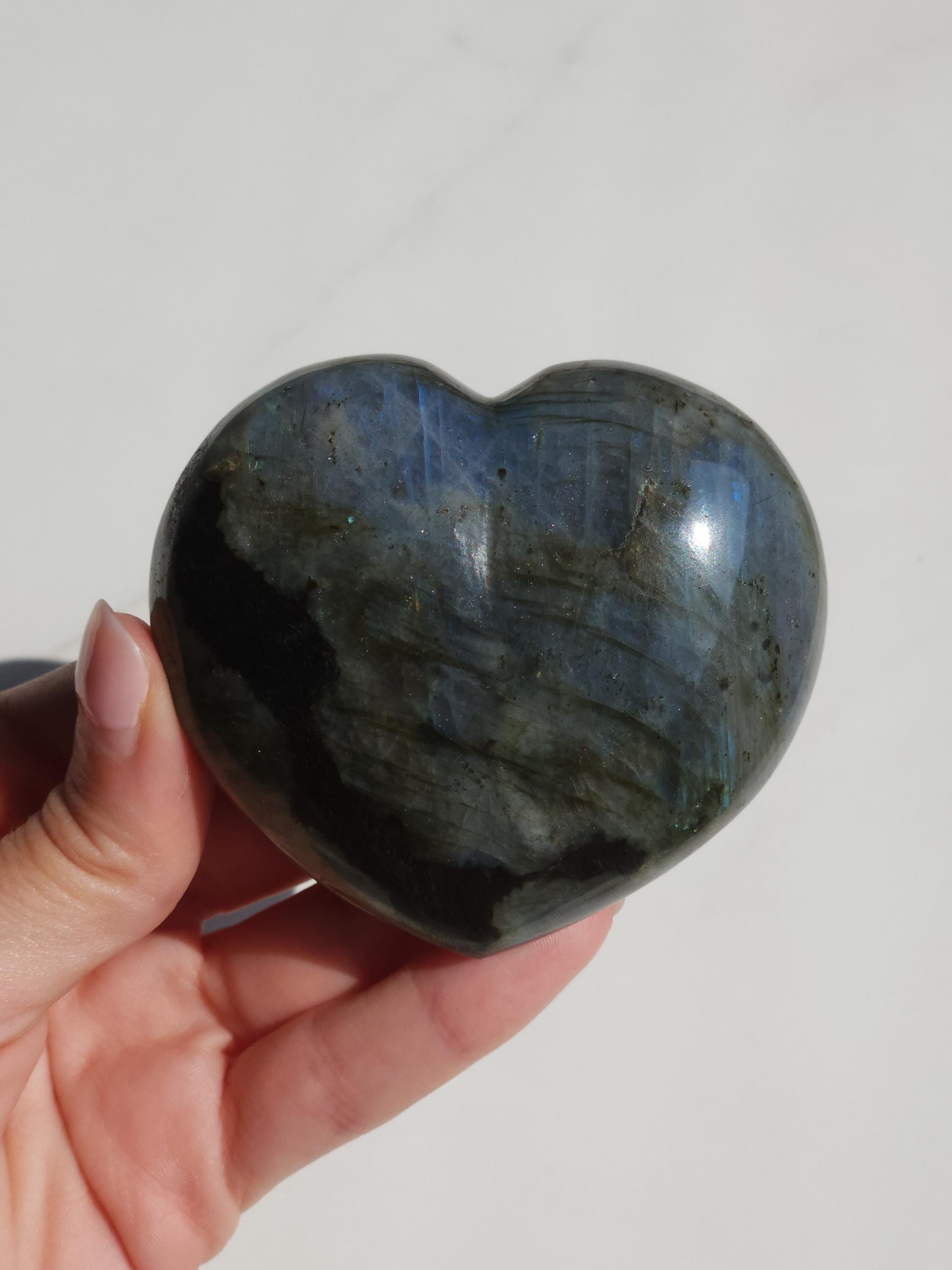 Labradorite Heart