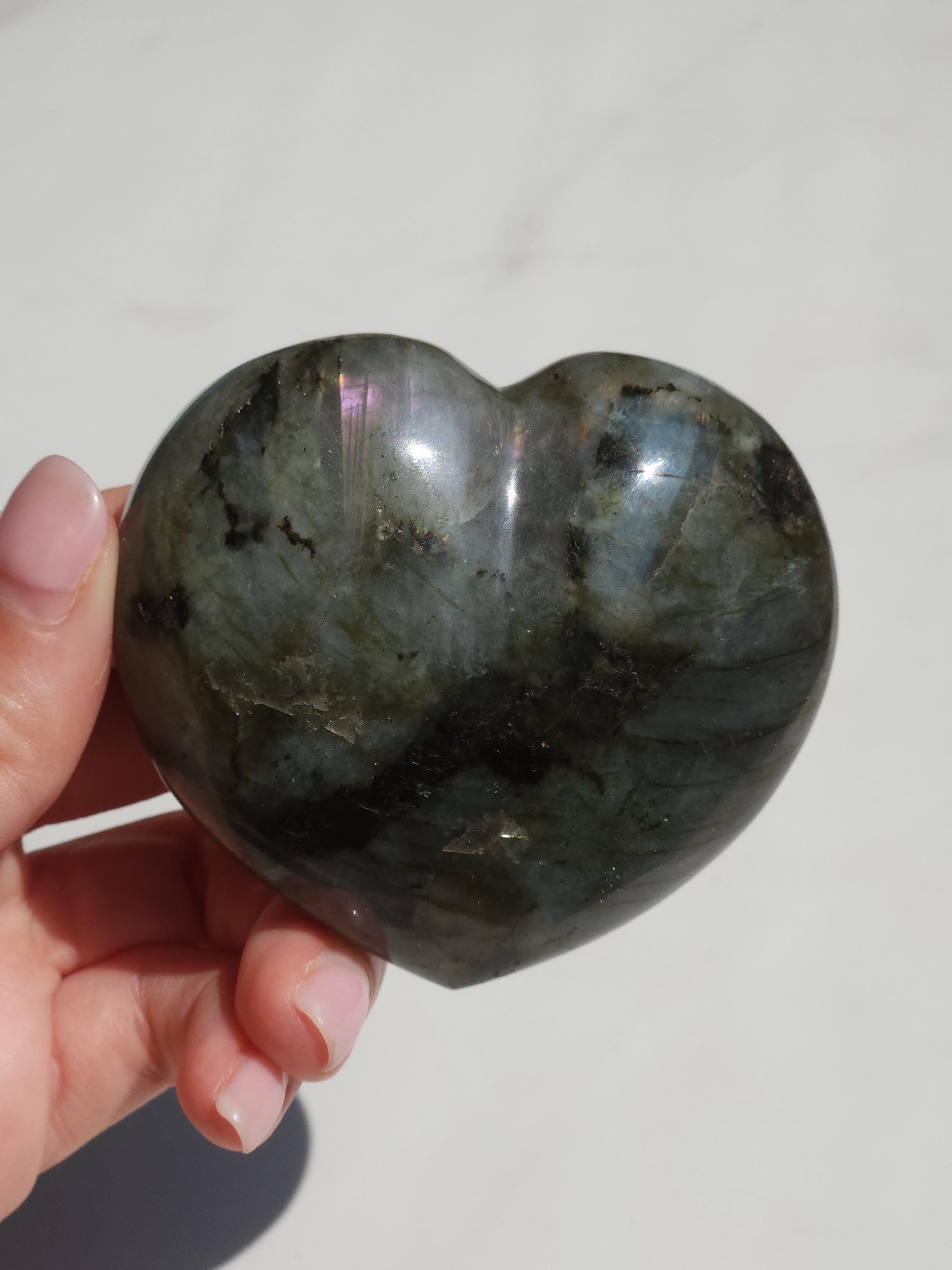 Labradorite Heart