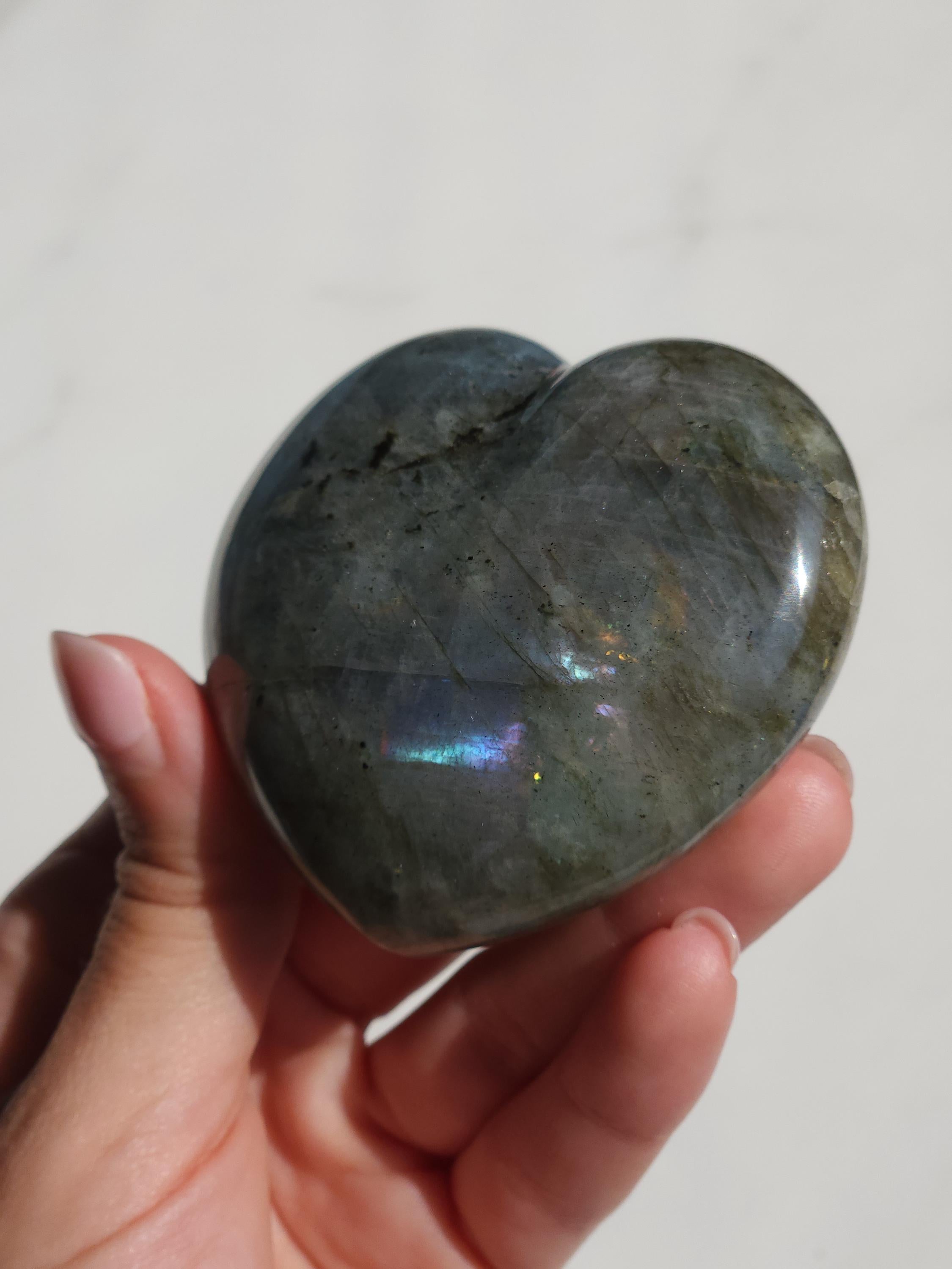 Labradorite Heart