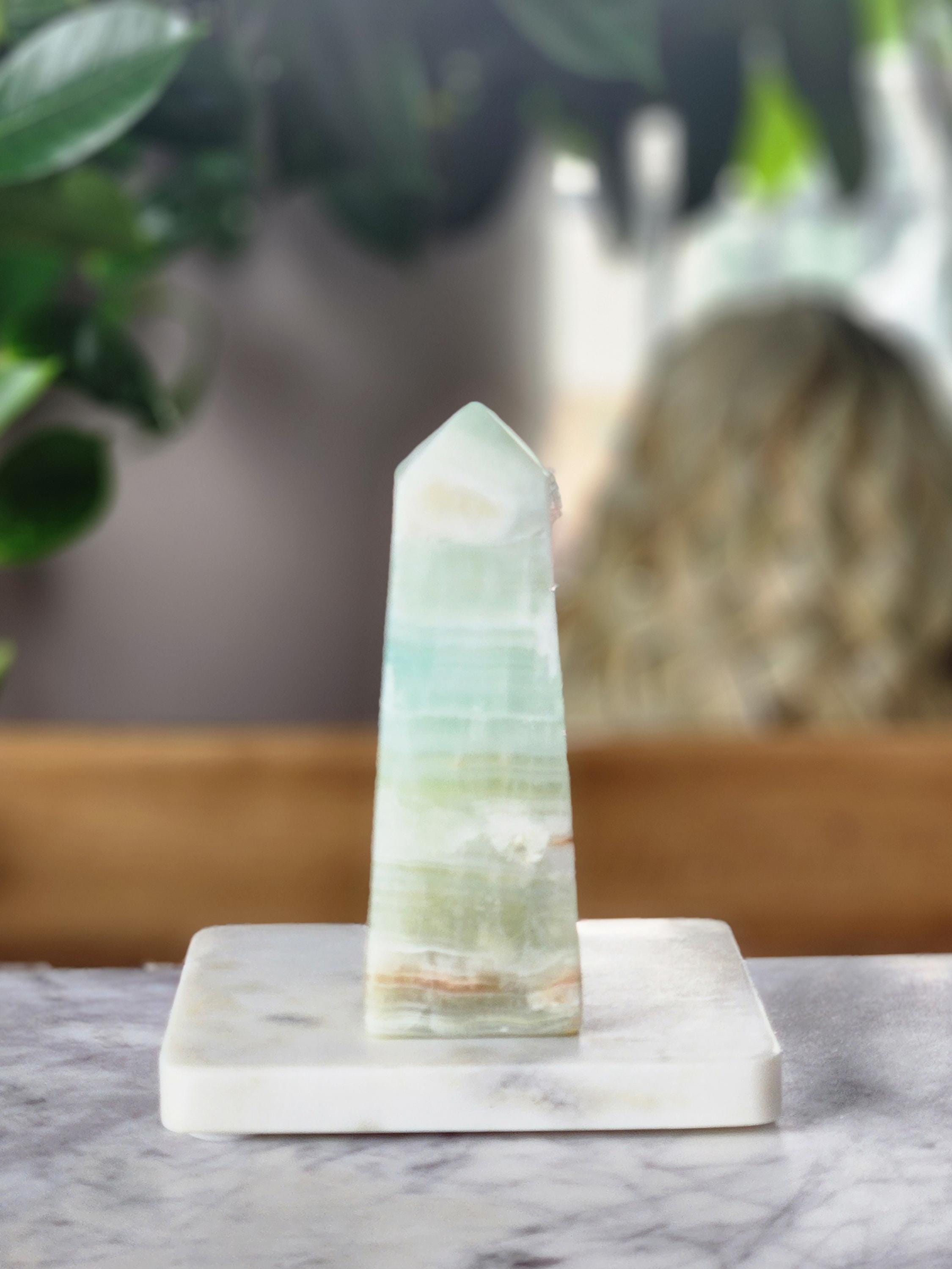 Pistachio Calcite Tower