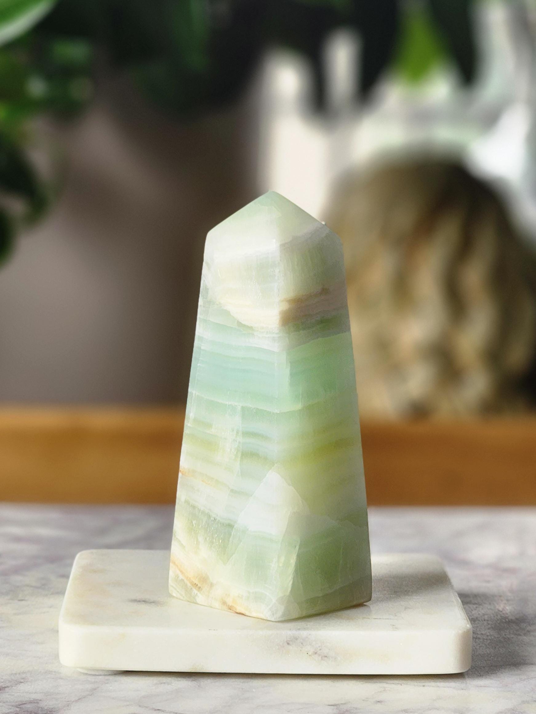 Pistachio Calcite Tower