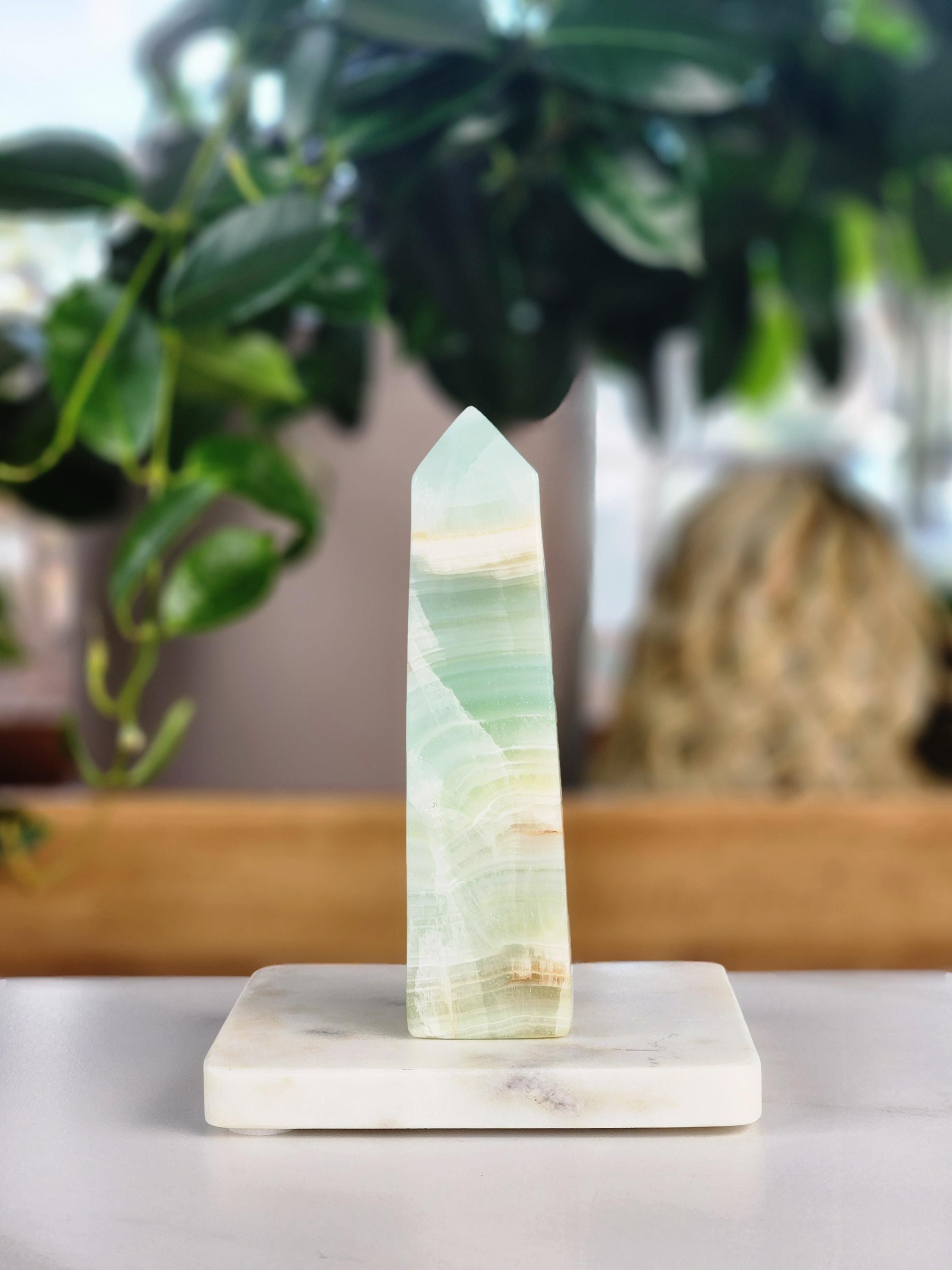 Pistachio Calcite Tower