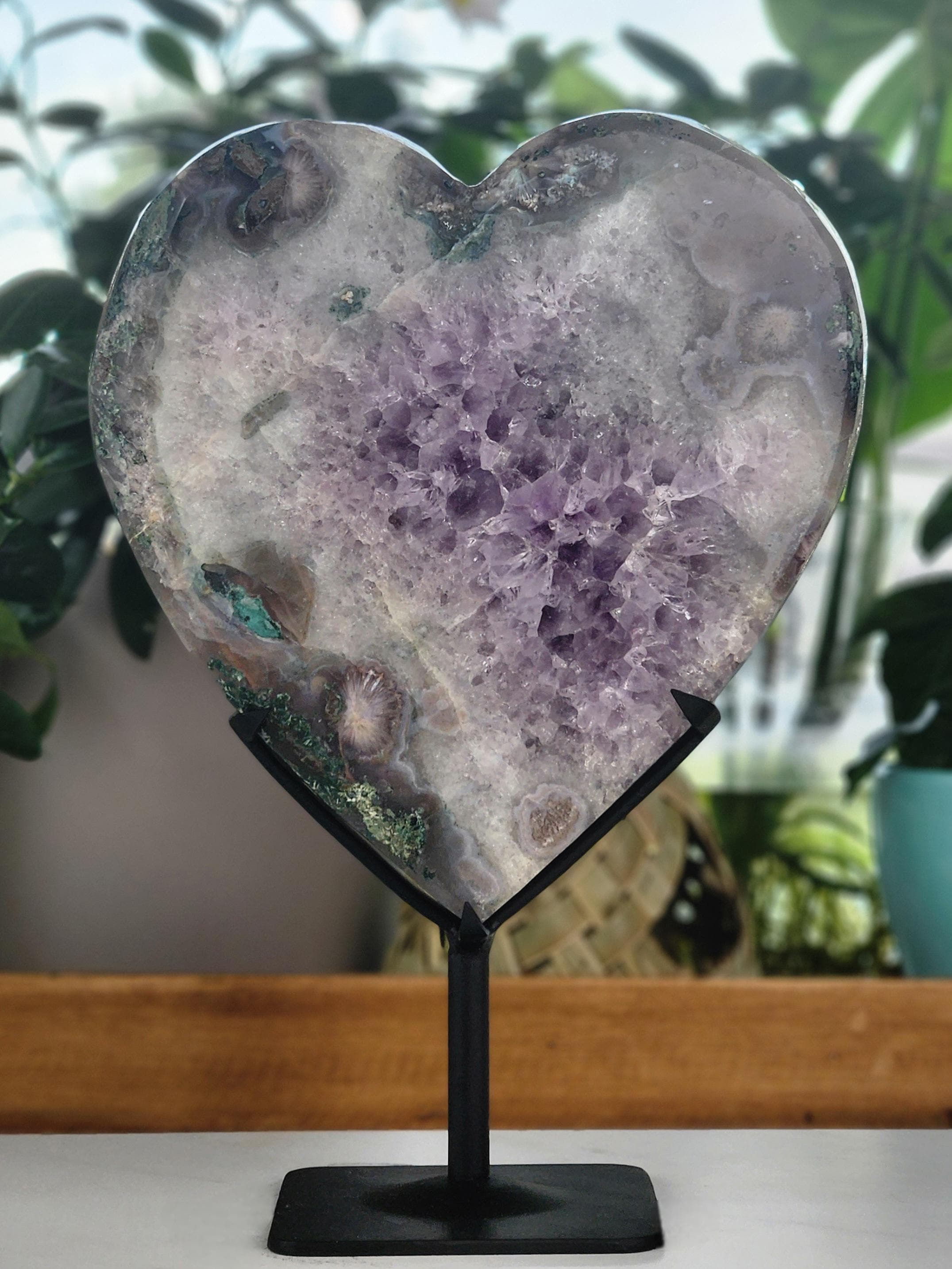 12.6 lb Amethyst Heart