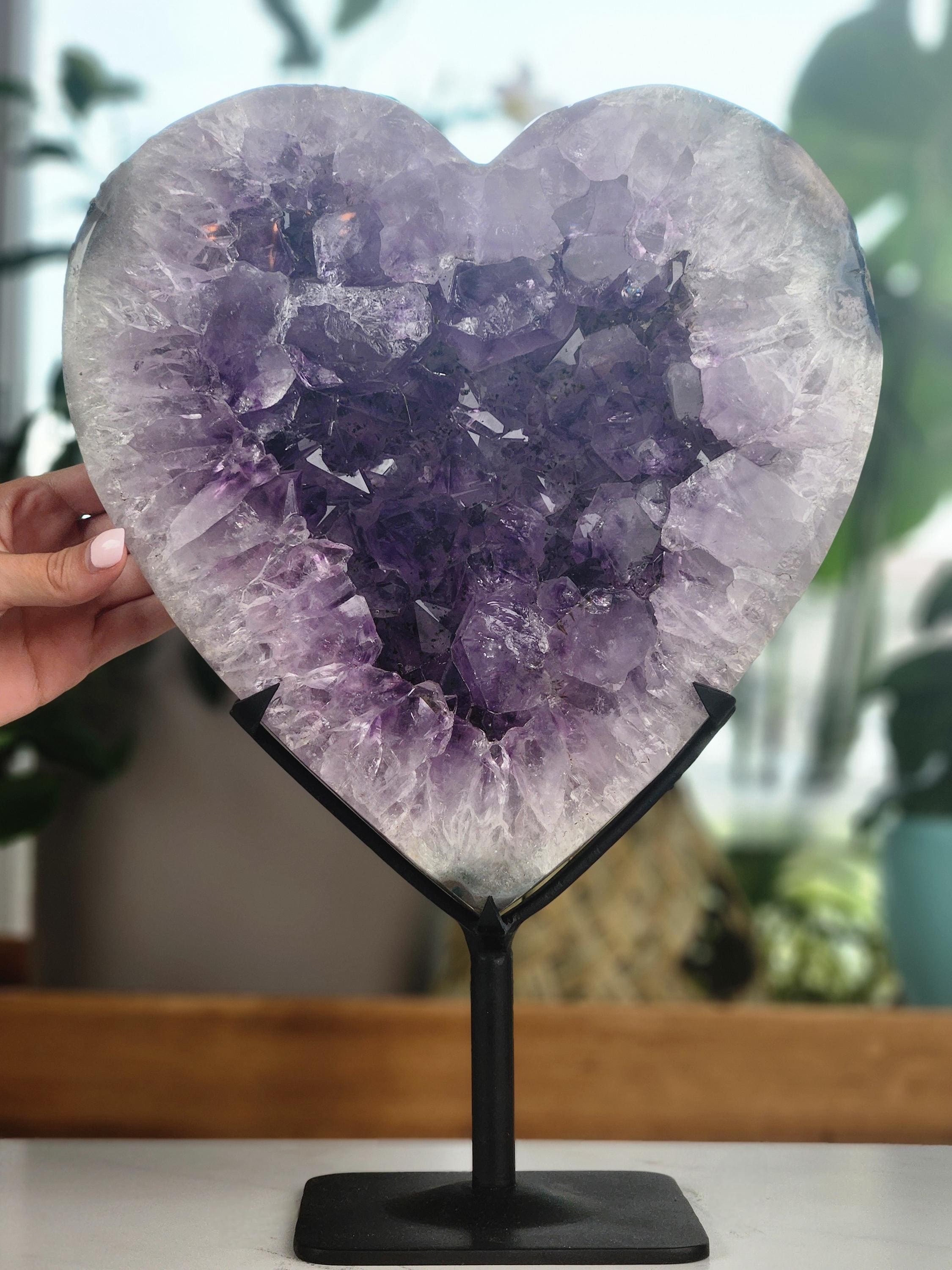 12.6 lb Amethyst Heart