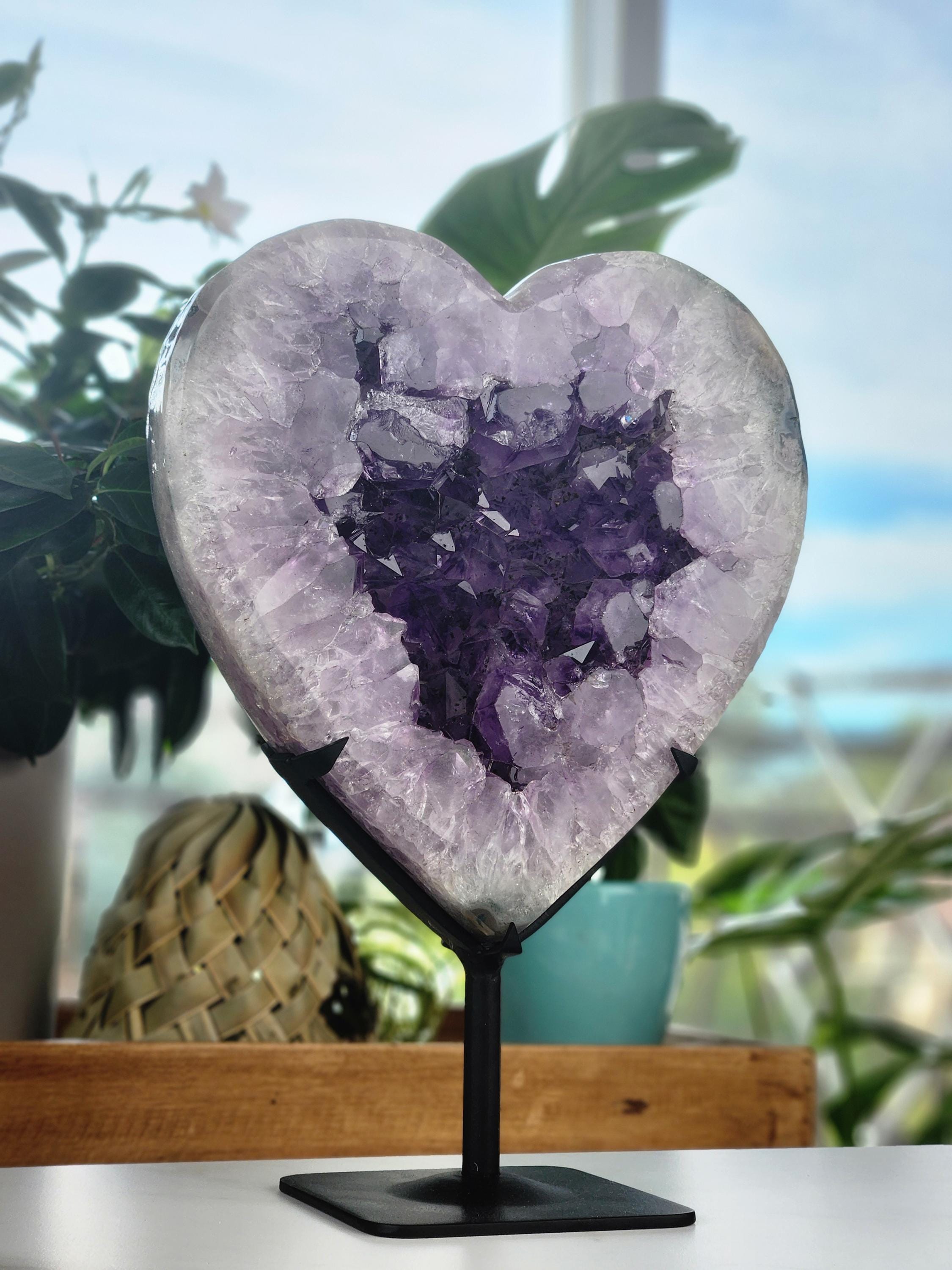 12.6 lb Amethyst Heart