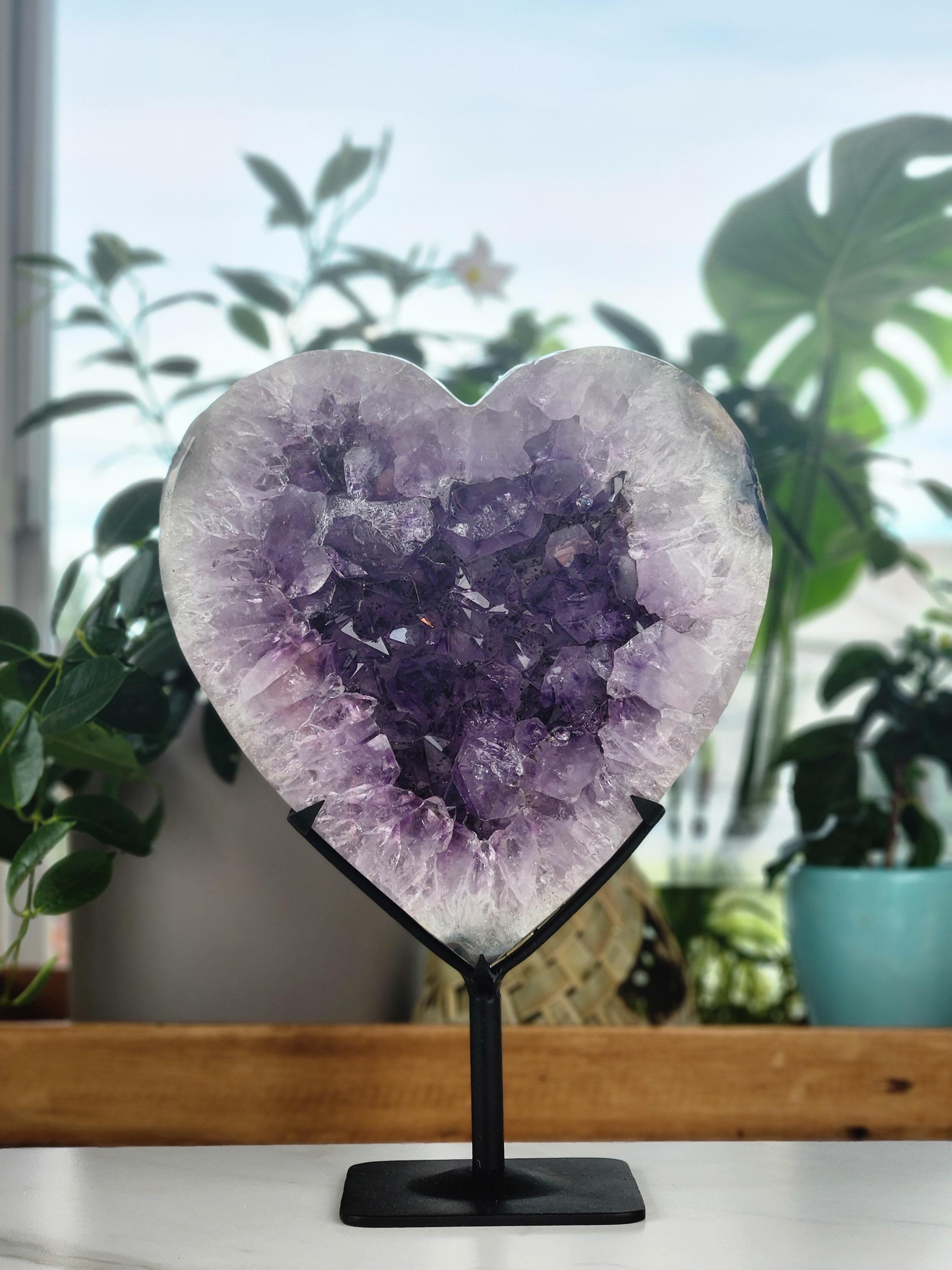 12.6 lb Amethyst Heart