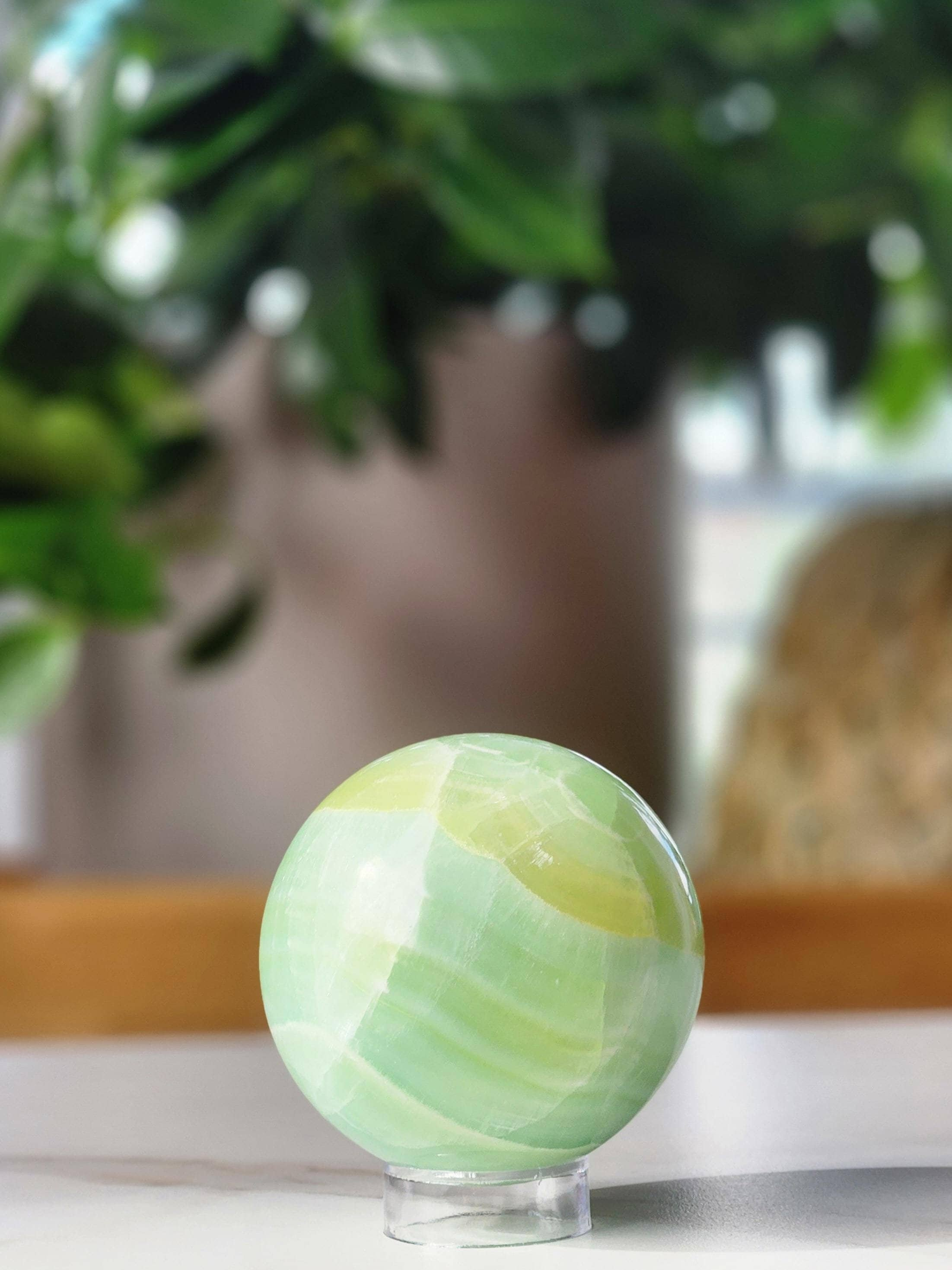 Large Pistachio Calcite Sphere