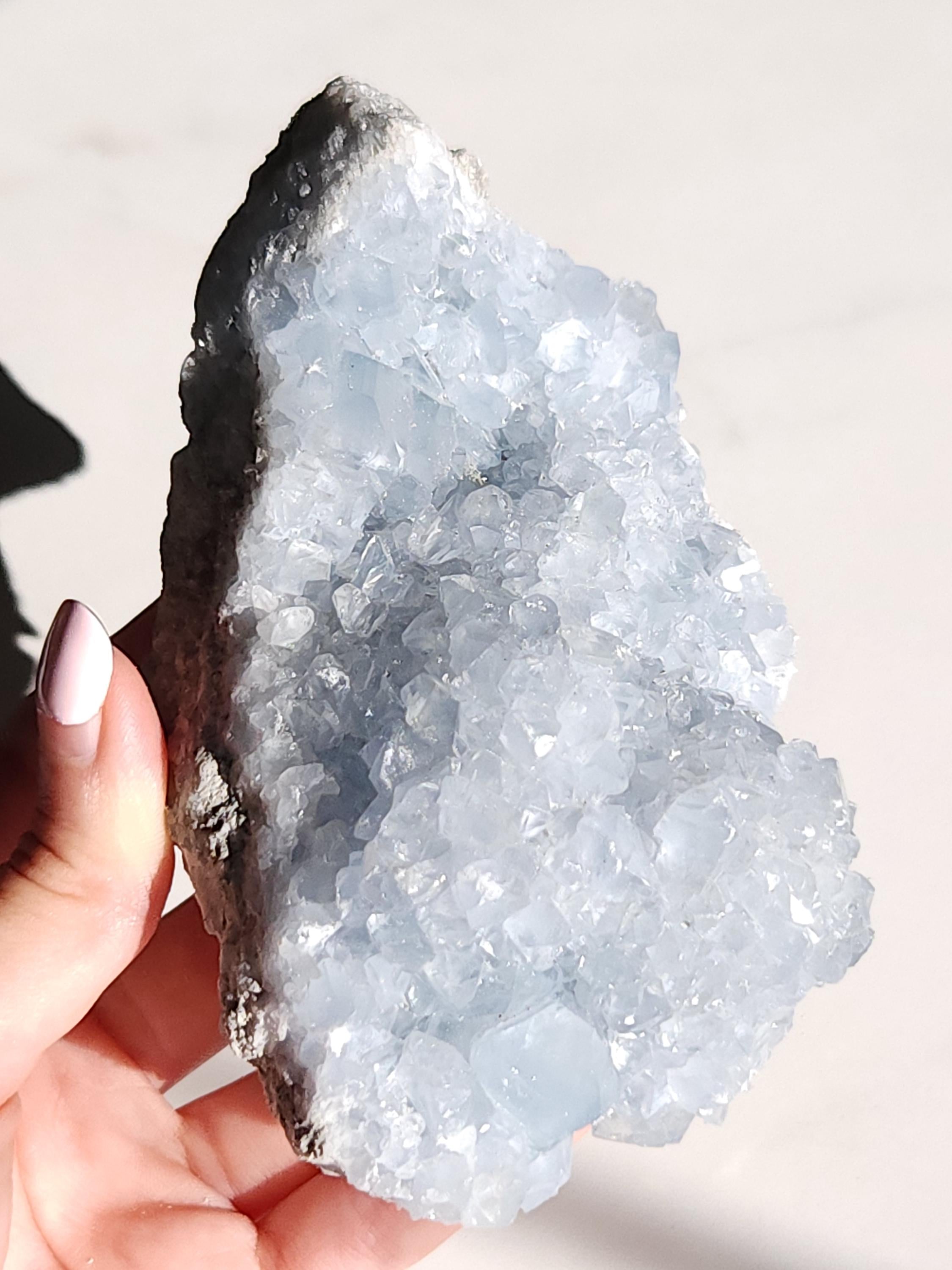 1.4 lb Celestite Crystal Cluster